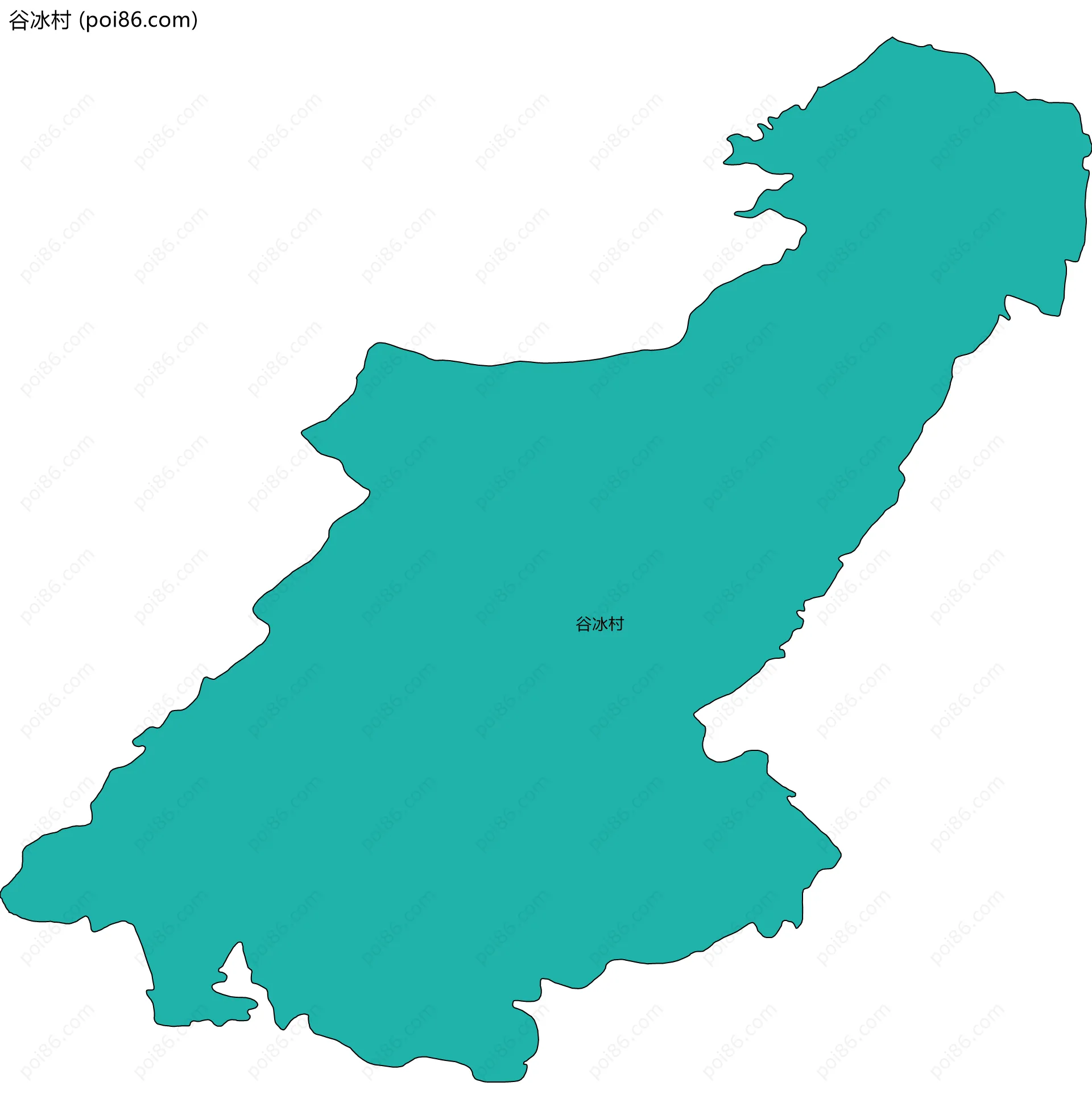谷冰村边界地图
