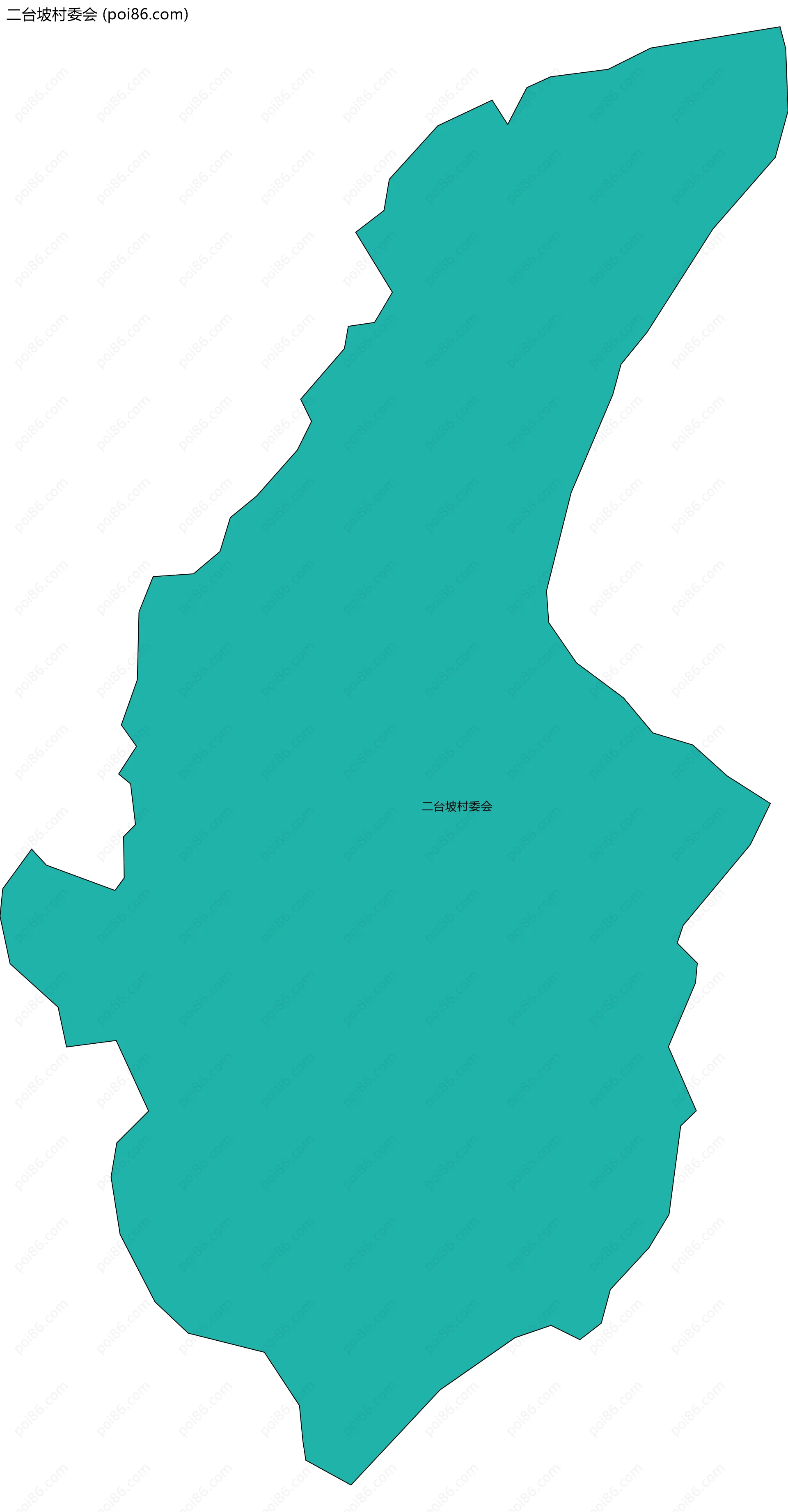 二台坡村委会边界地图