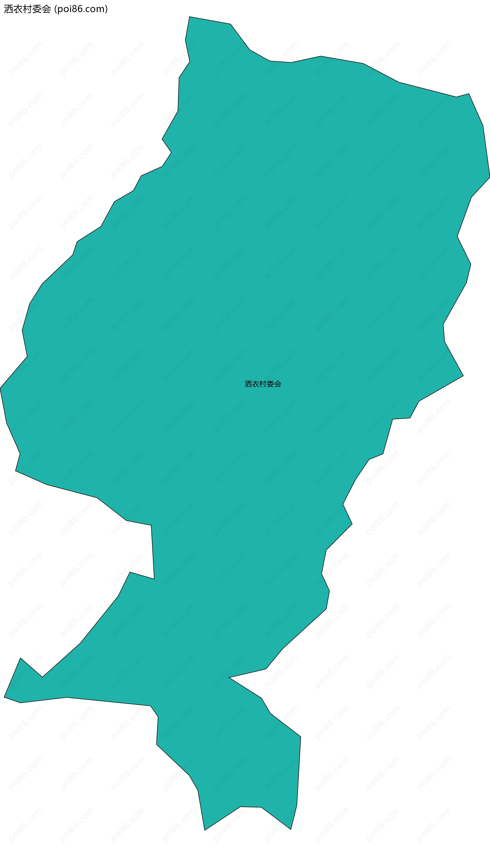 洒衣村委会边界地图