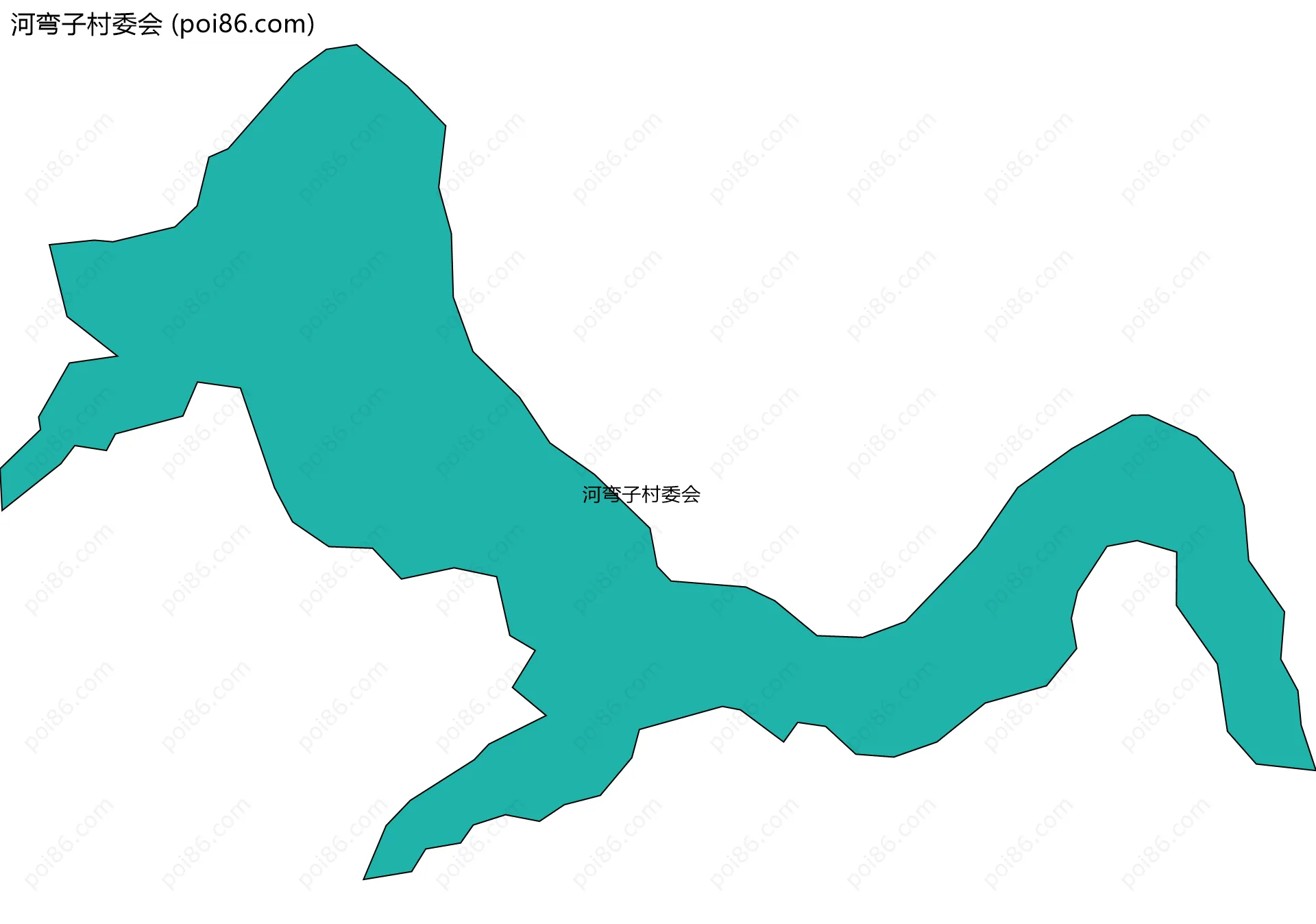 河弯子村委会边界地图