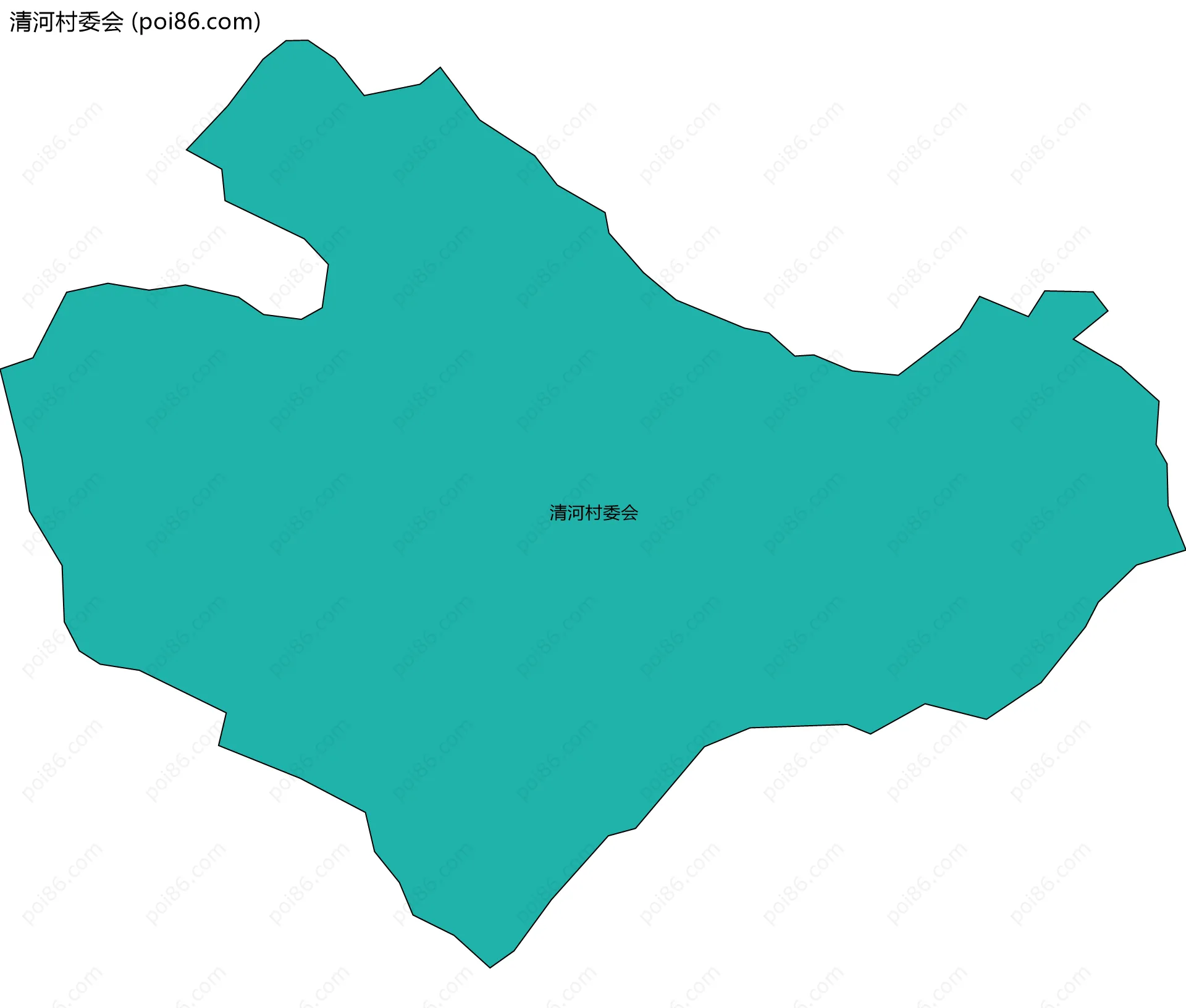 清河村委会边界地图