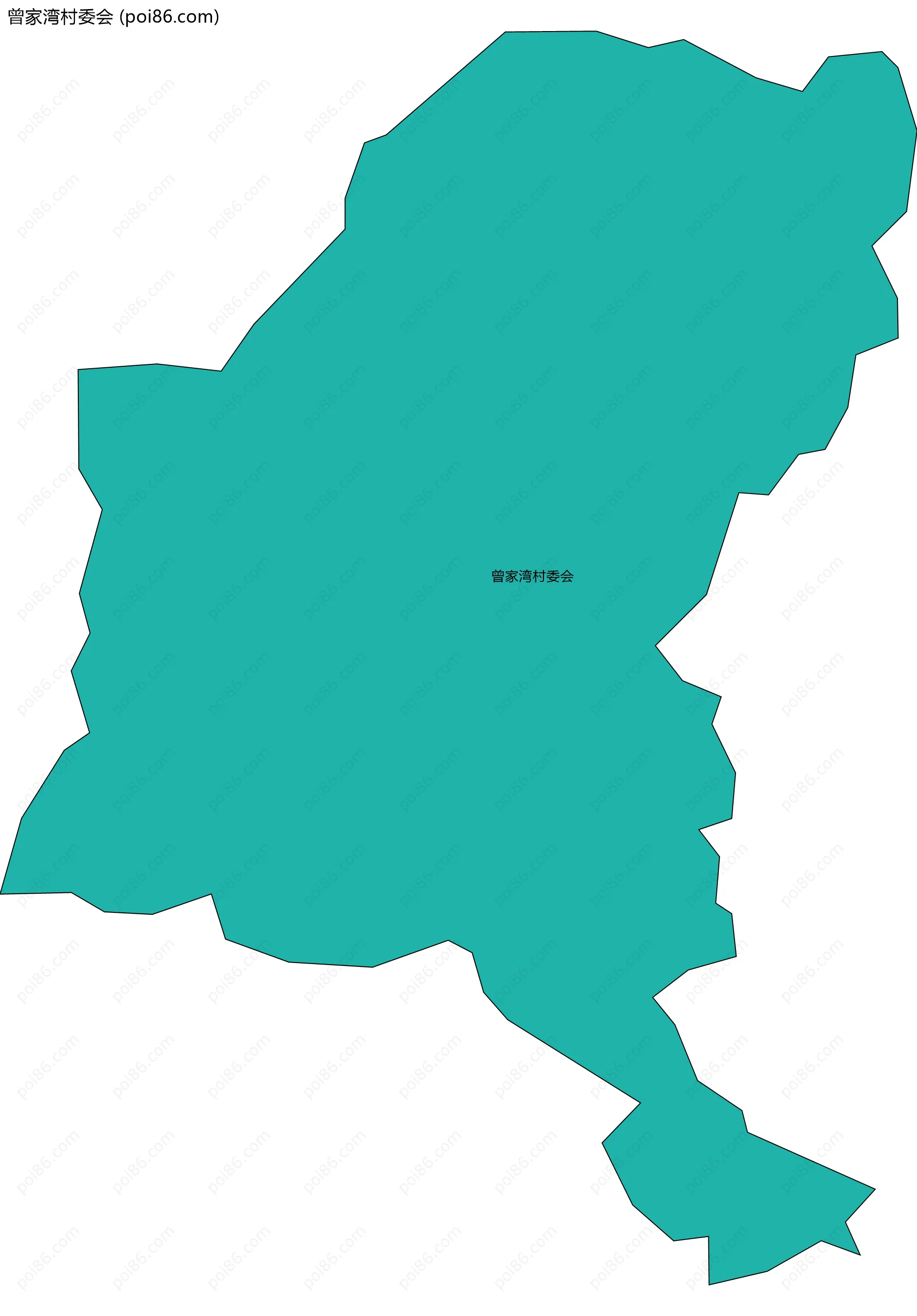 曾家湾村委会边界地图