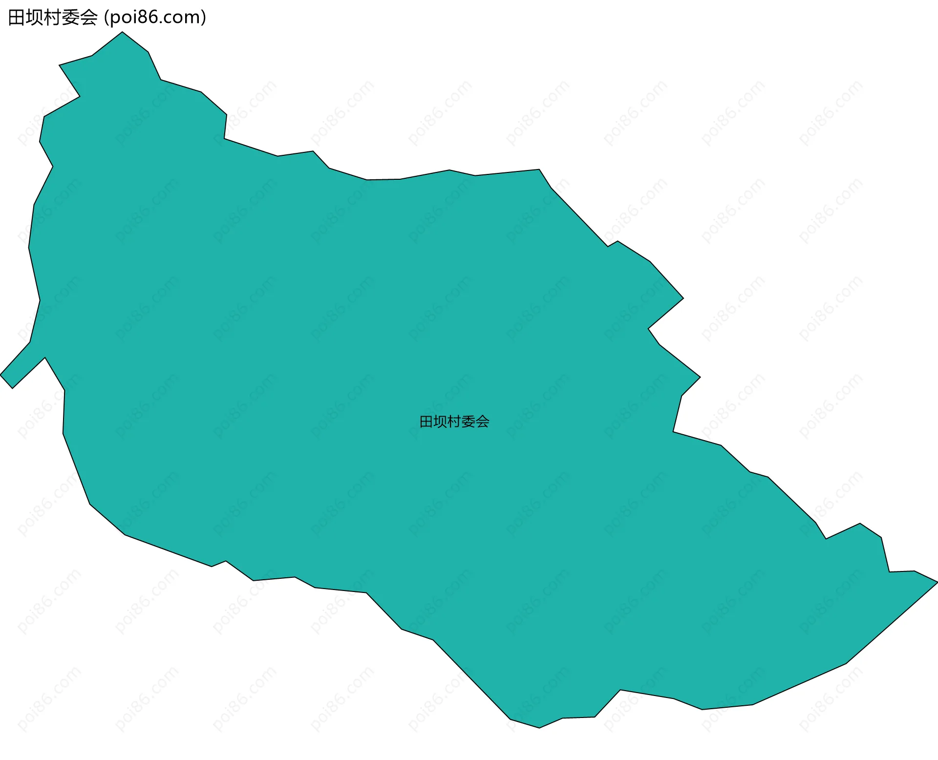 田坝村委会边界地图