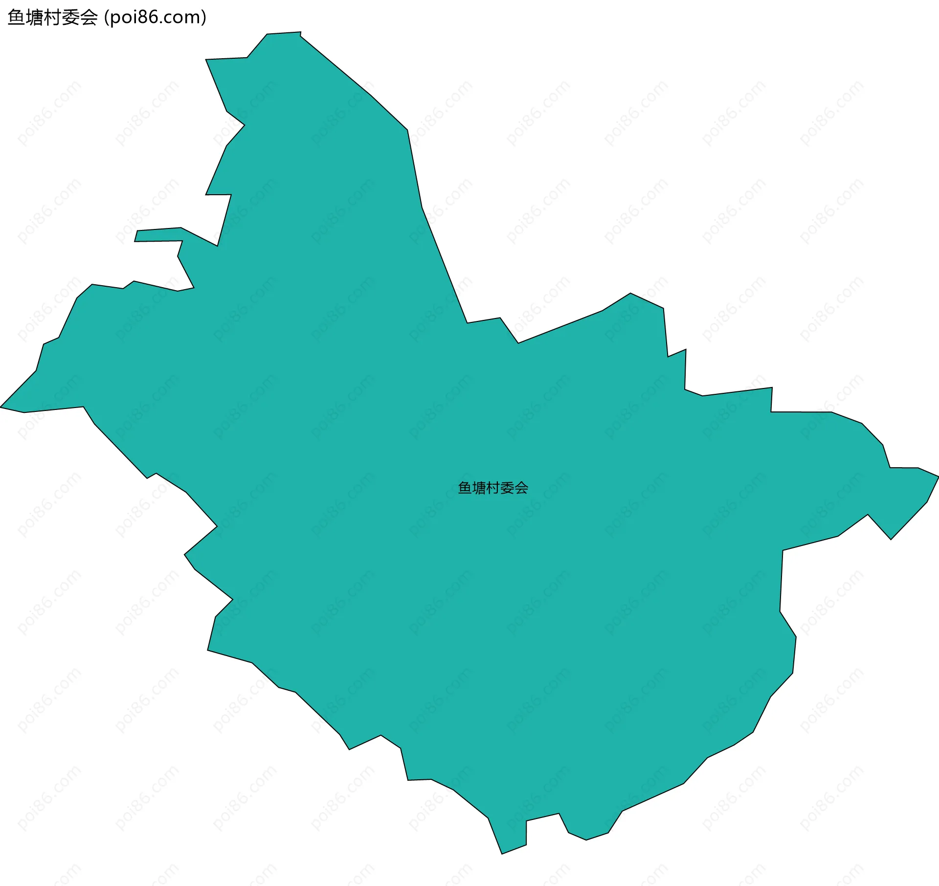 鱼塘村委会边界地图