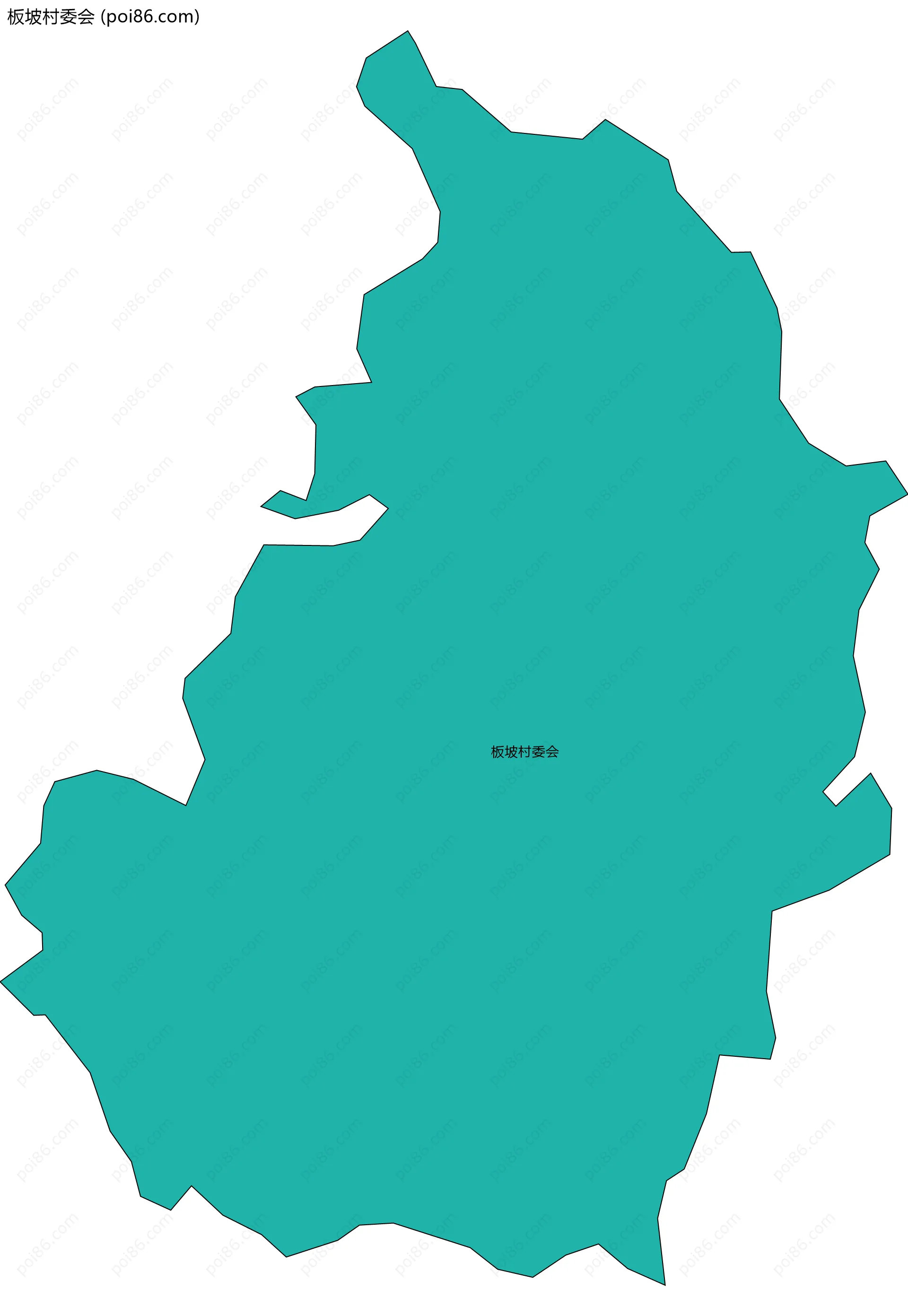 板坡村委会边界地图