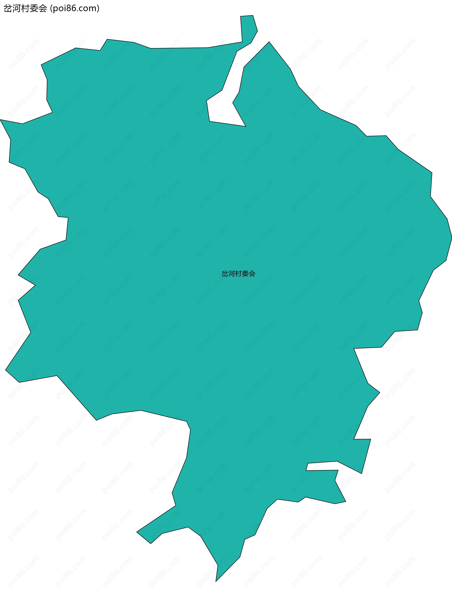 岔河村委会边界地图