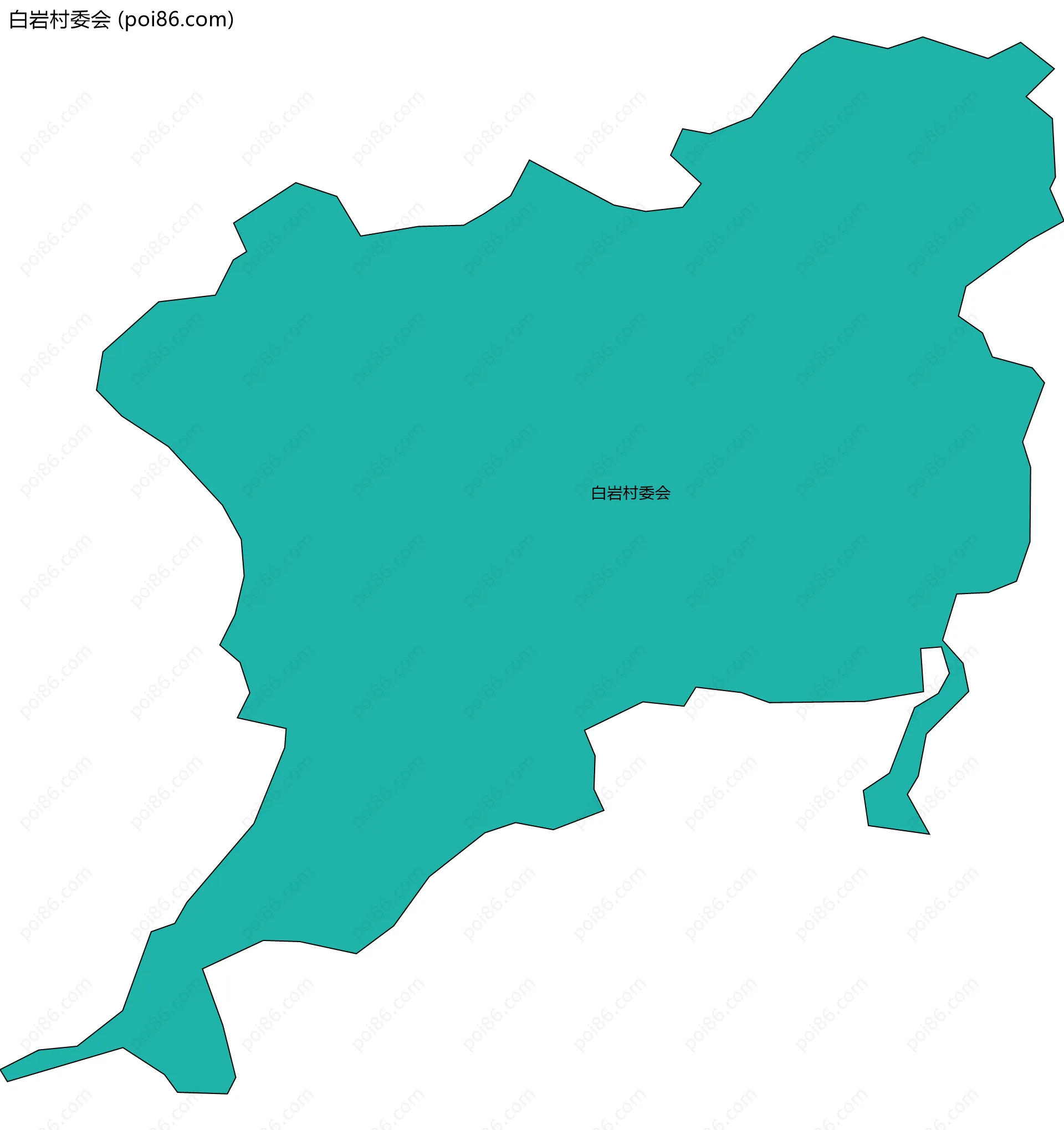 白岩村委会边界地图