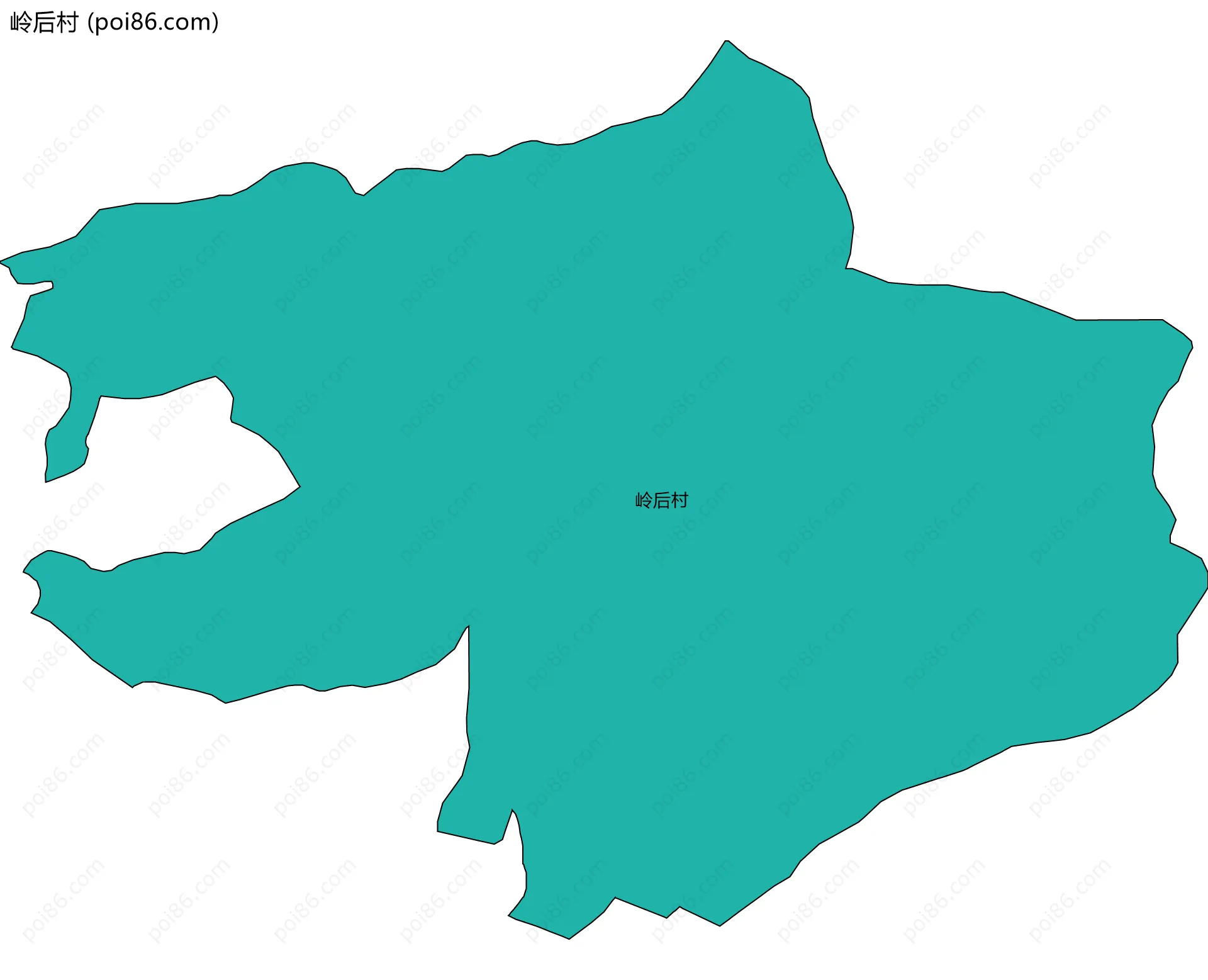 岭后村边界地图