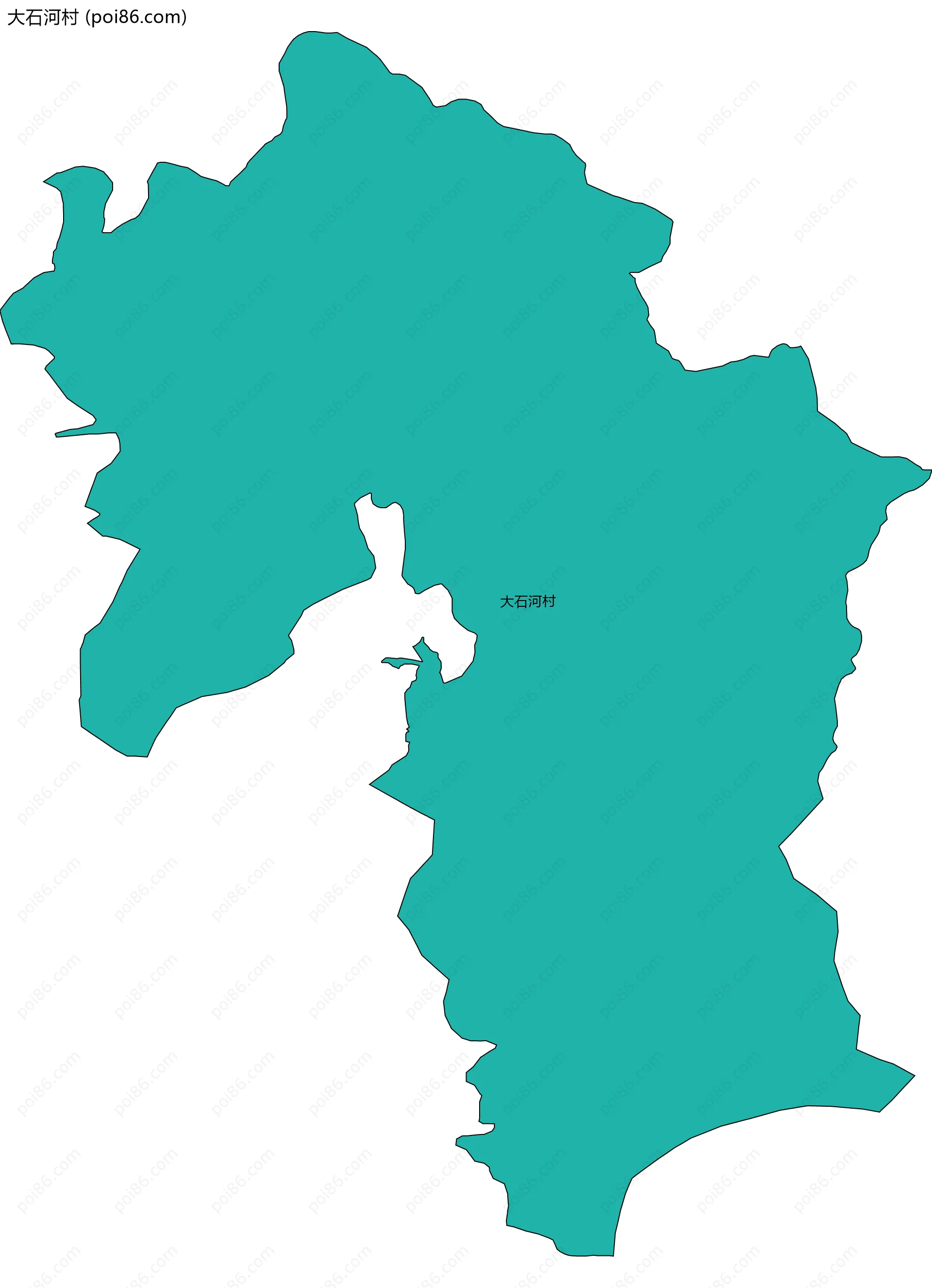 大石河村边界地图