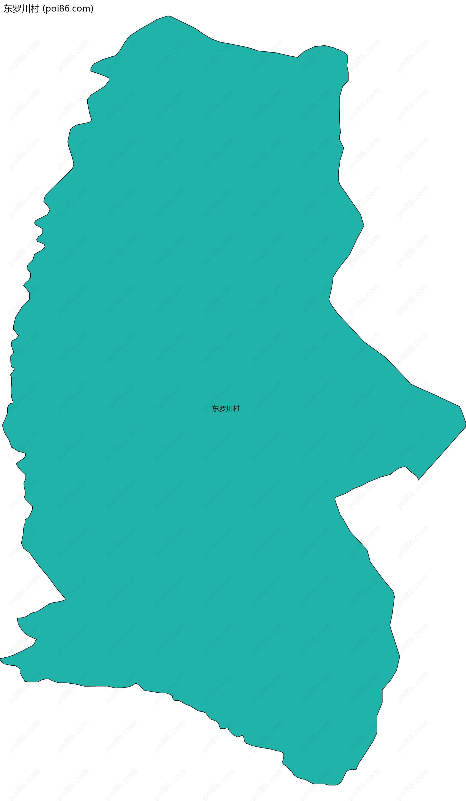 东罗川村边界地图