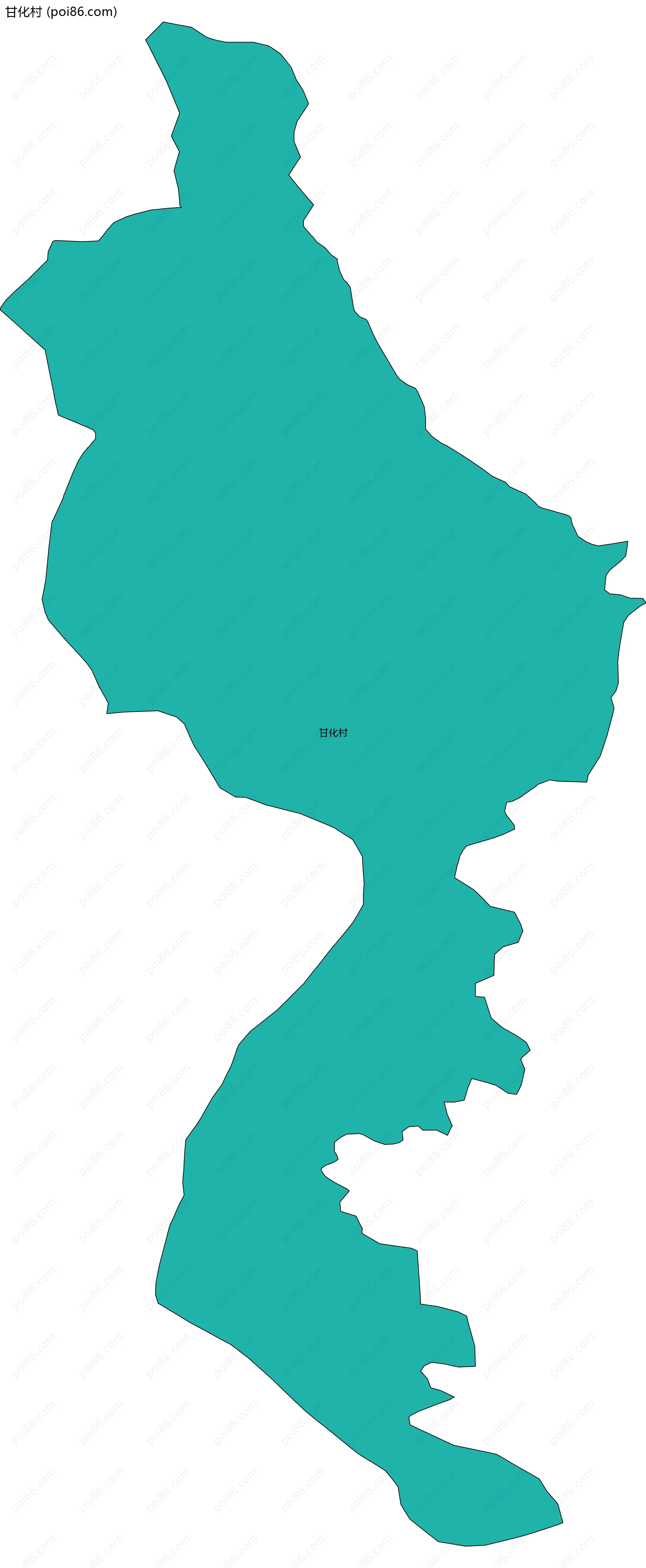 甘化村边界地图