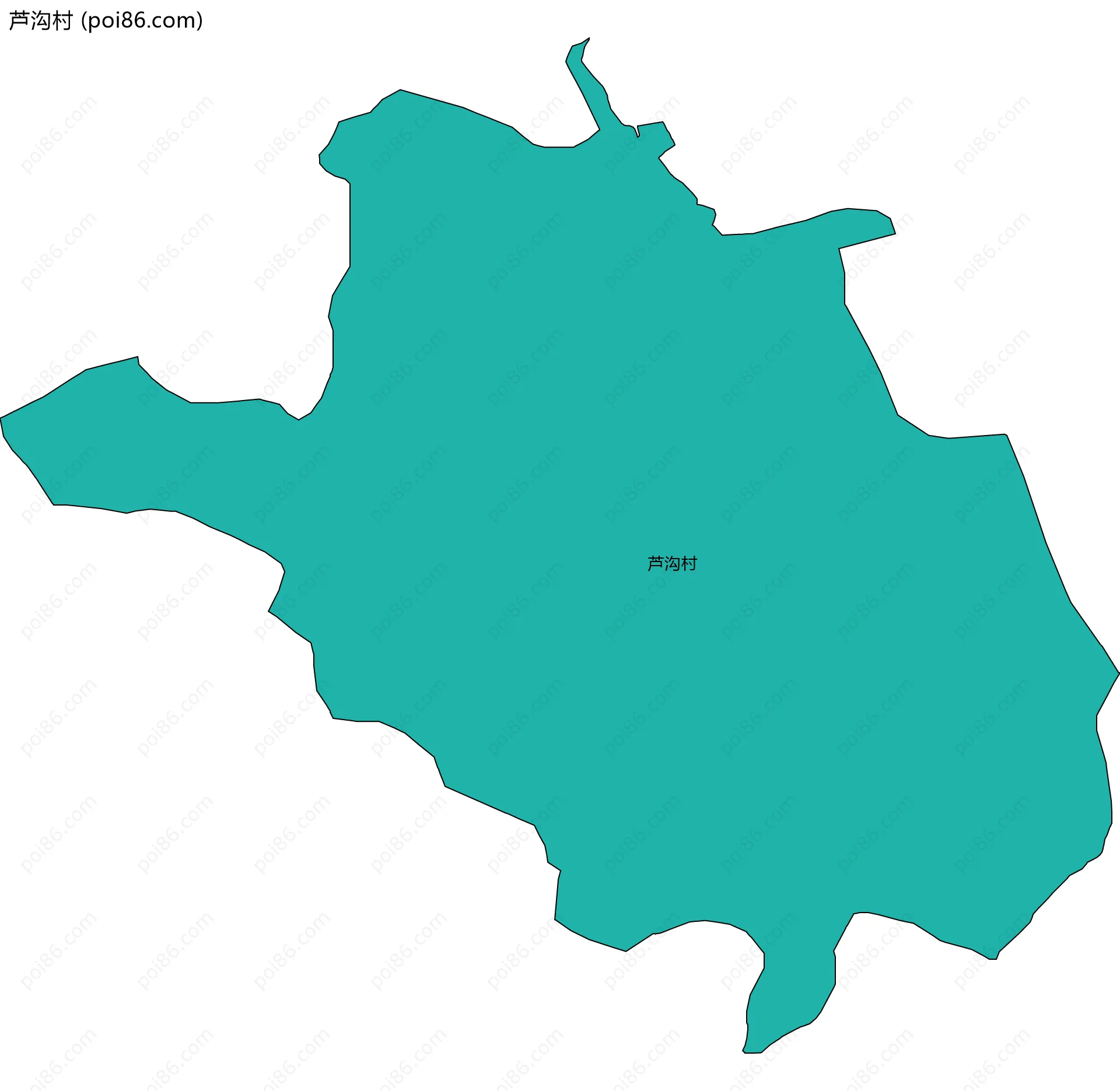 芦沟村边界地图