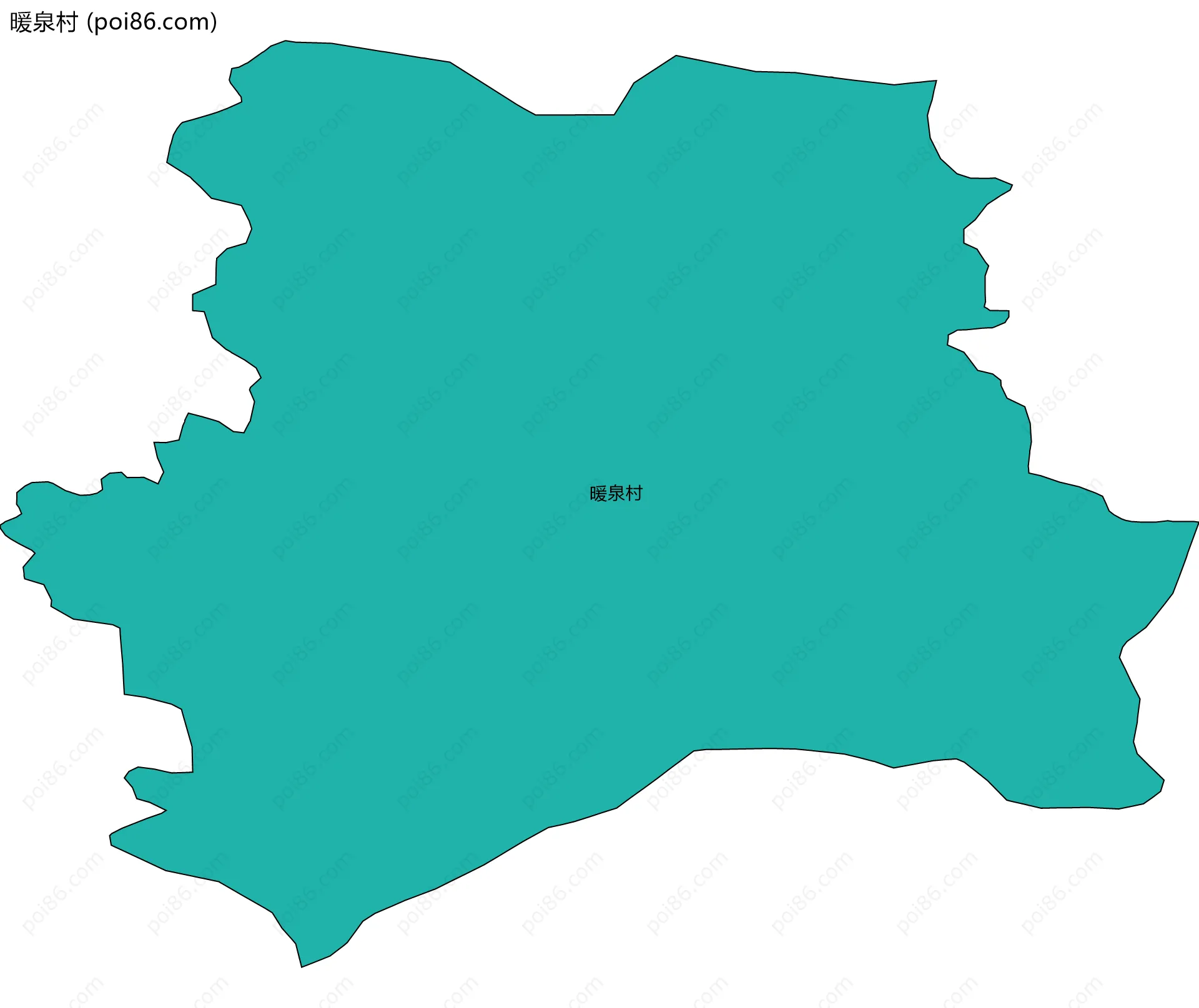 暖泉村边界地图