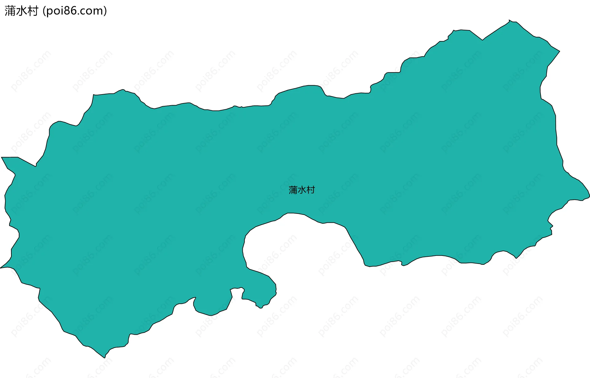 蒲水村边界地图