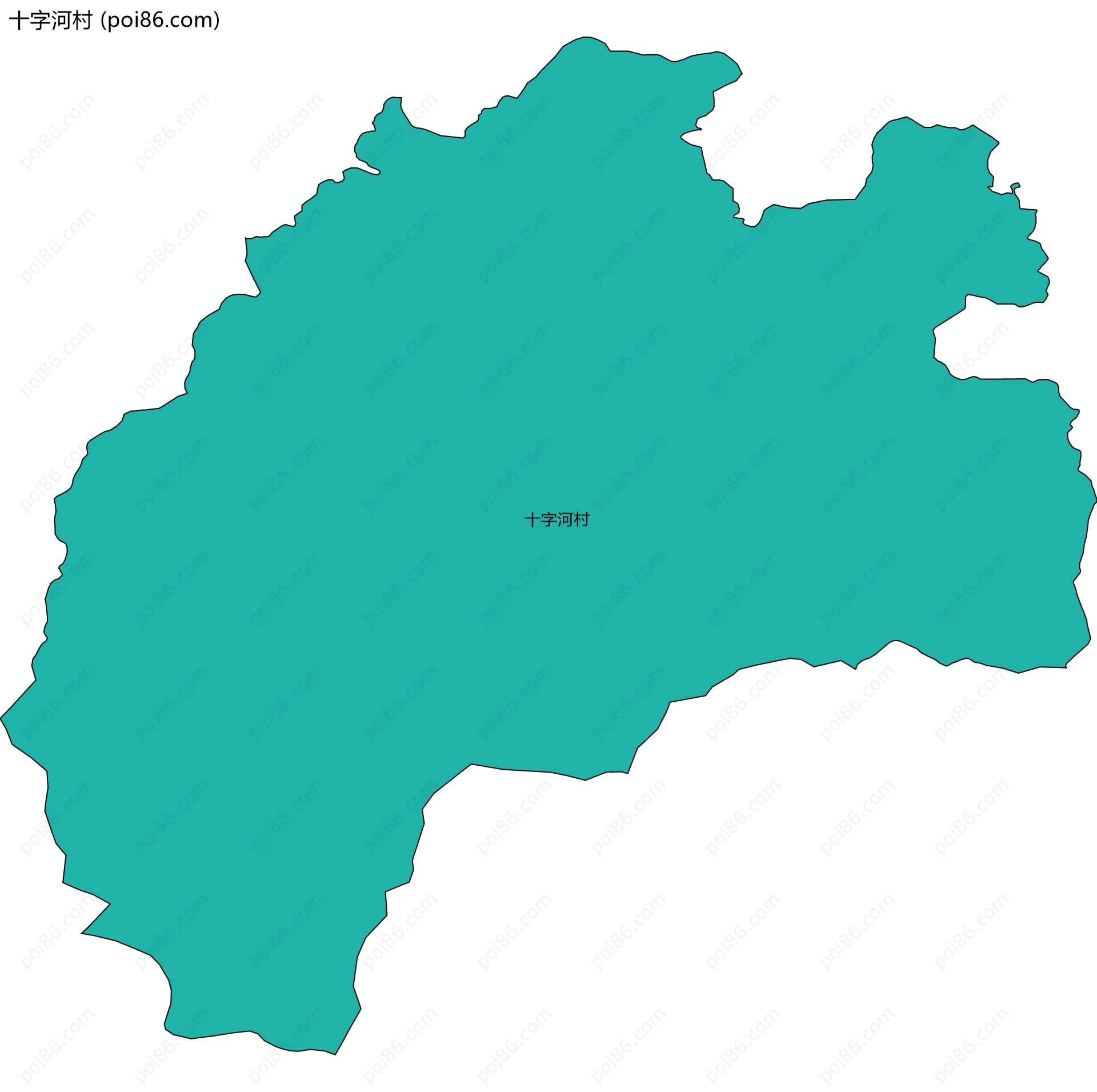 十字河村边界地图