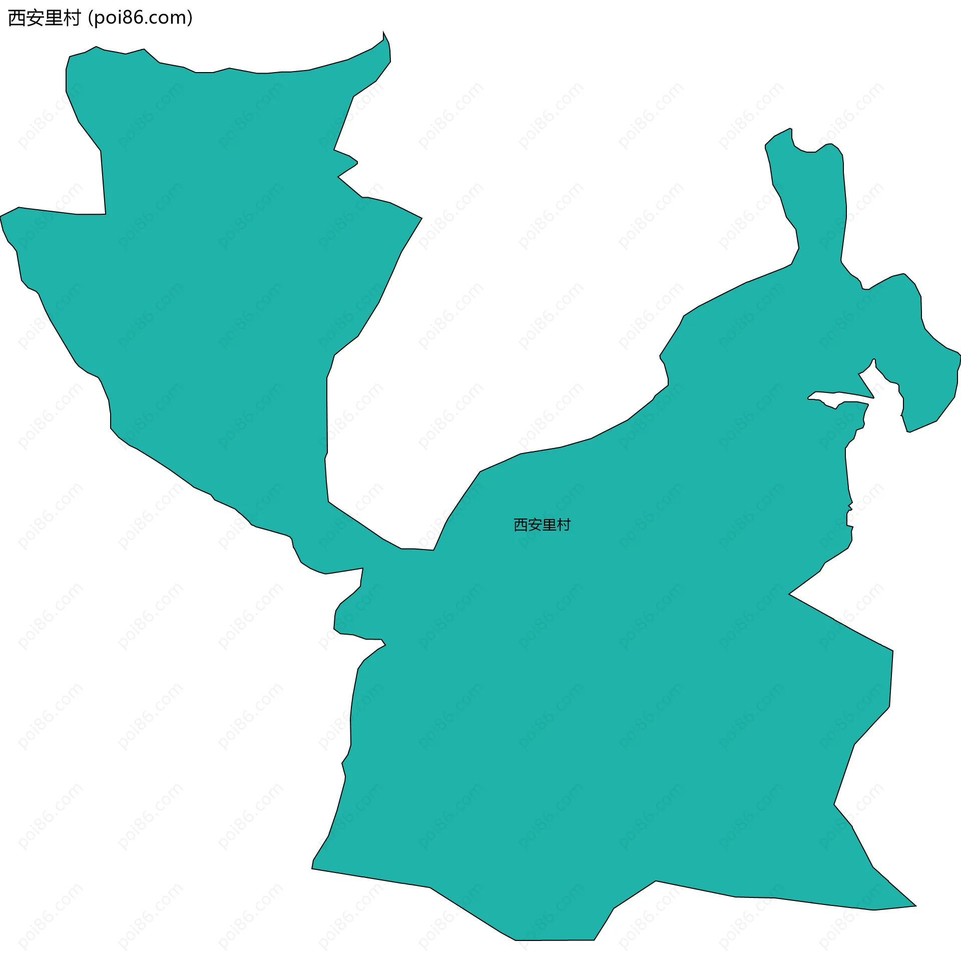西安里村边界地图