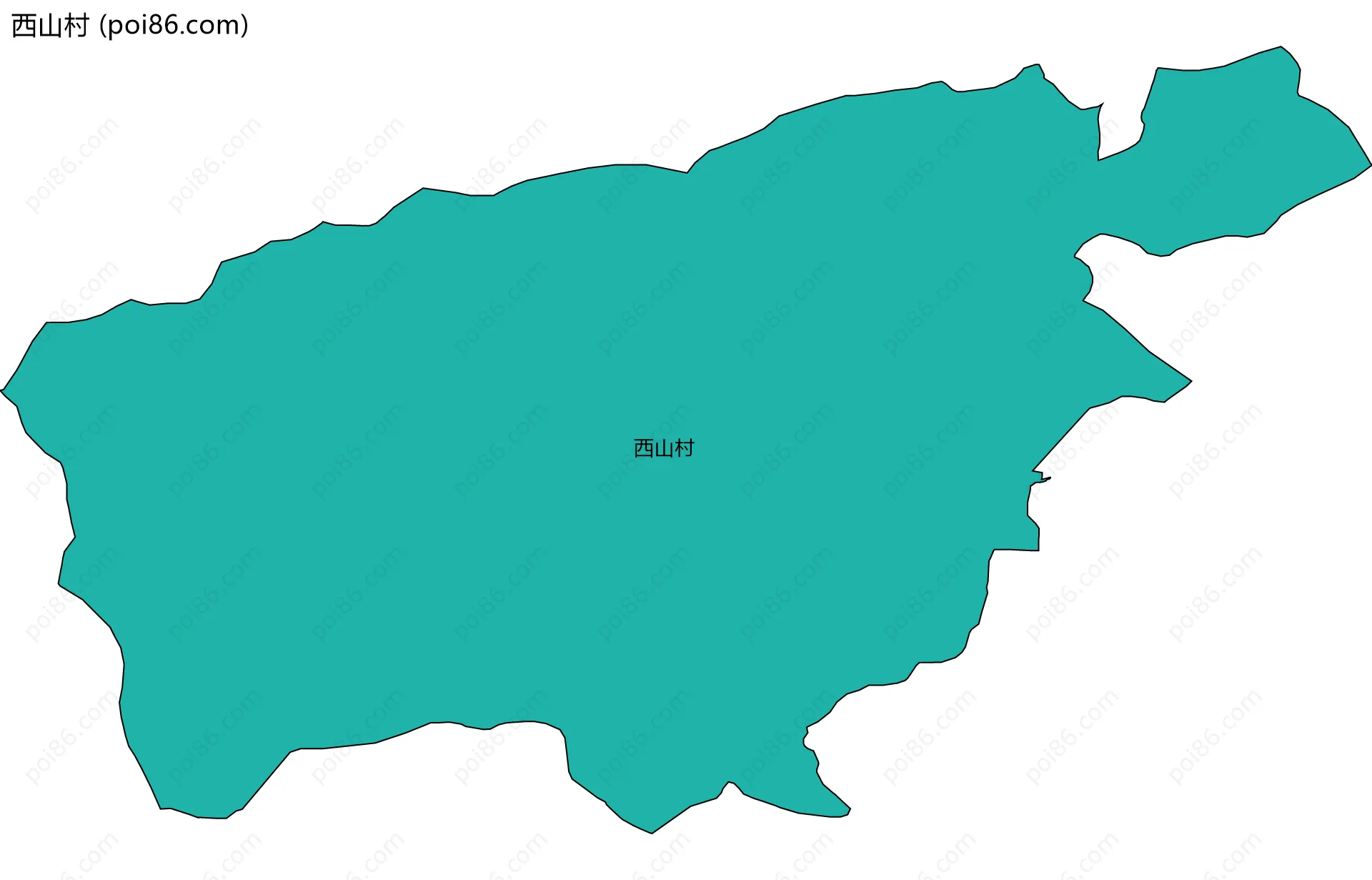 西山村边界地图