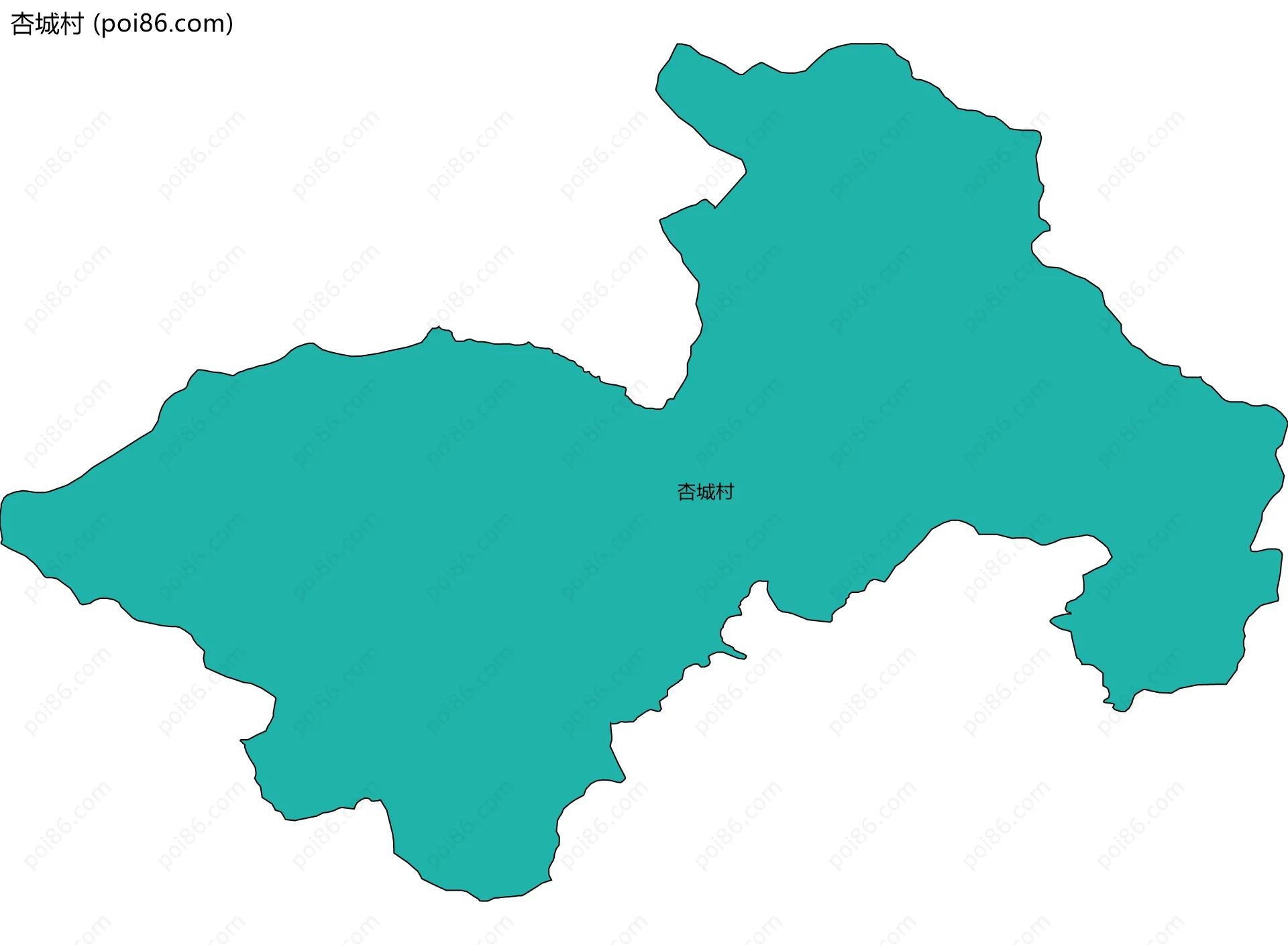 杏城村边界地图