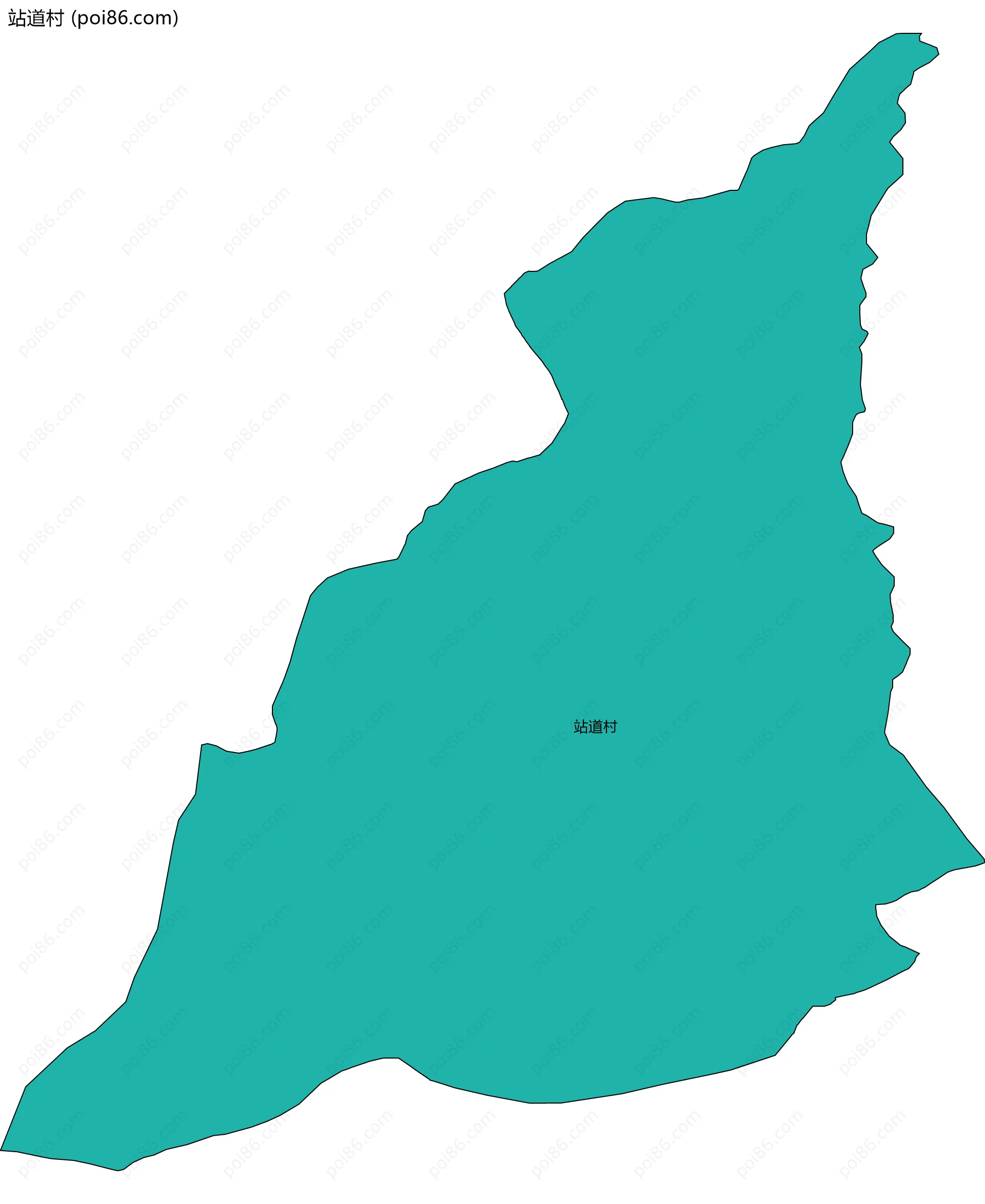 站道村边界地图