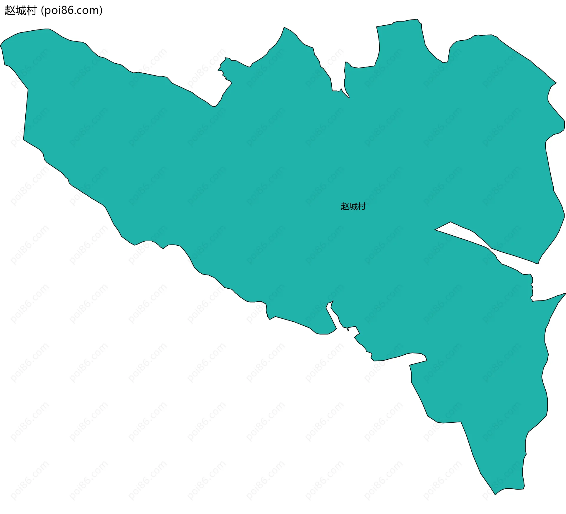 赵城村边界地图