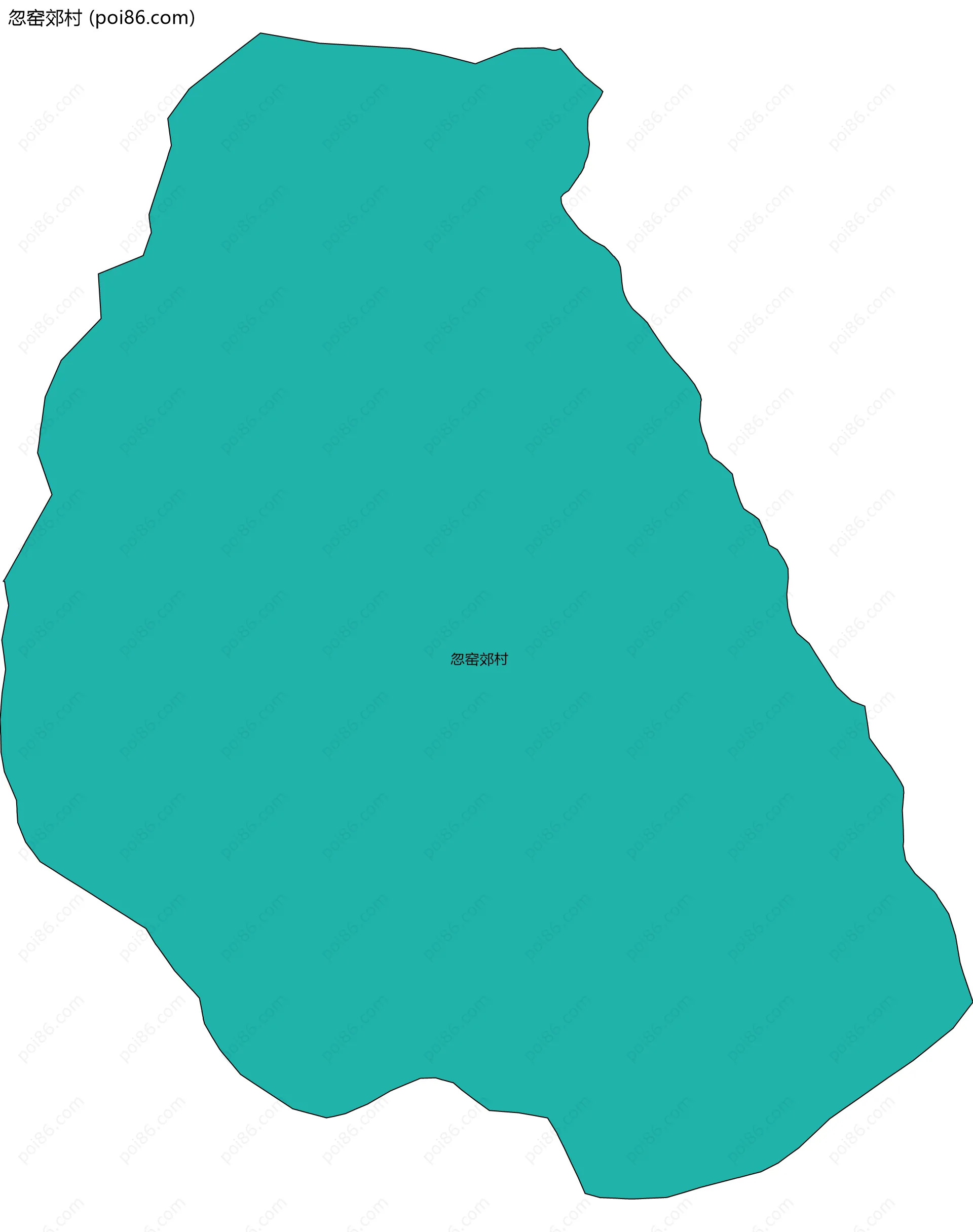 忽窑郊村边界地图