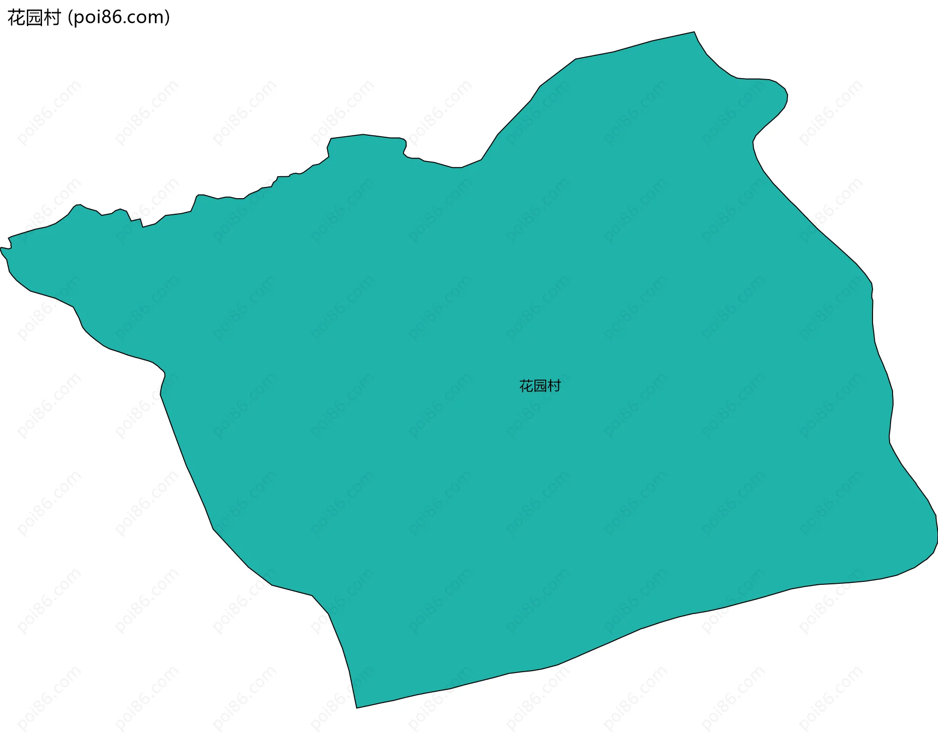 花园村边界地图