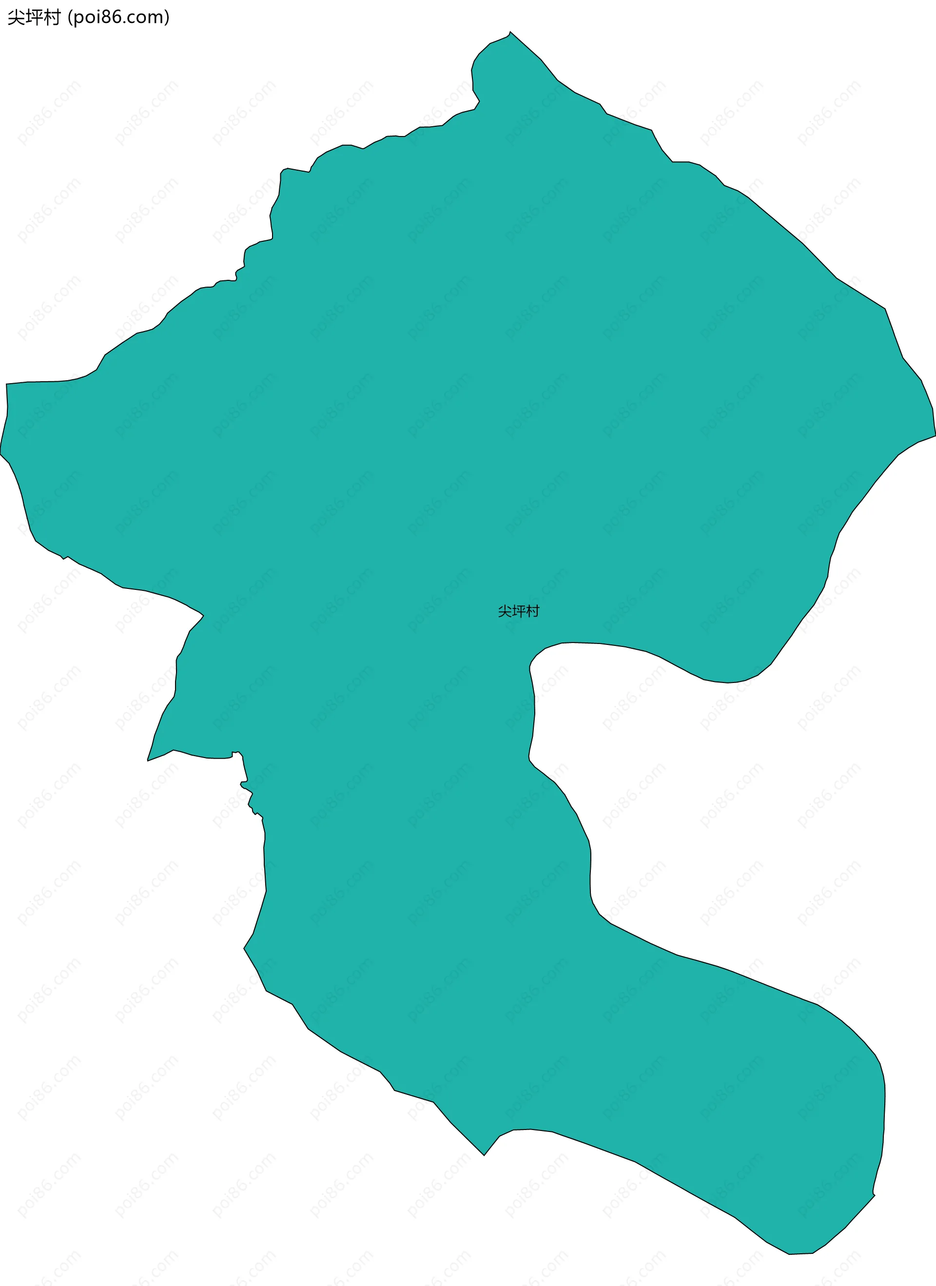 尖坪村边界地图