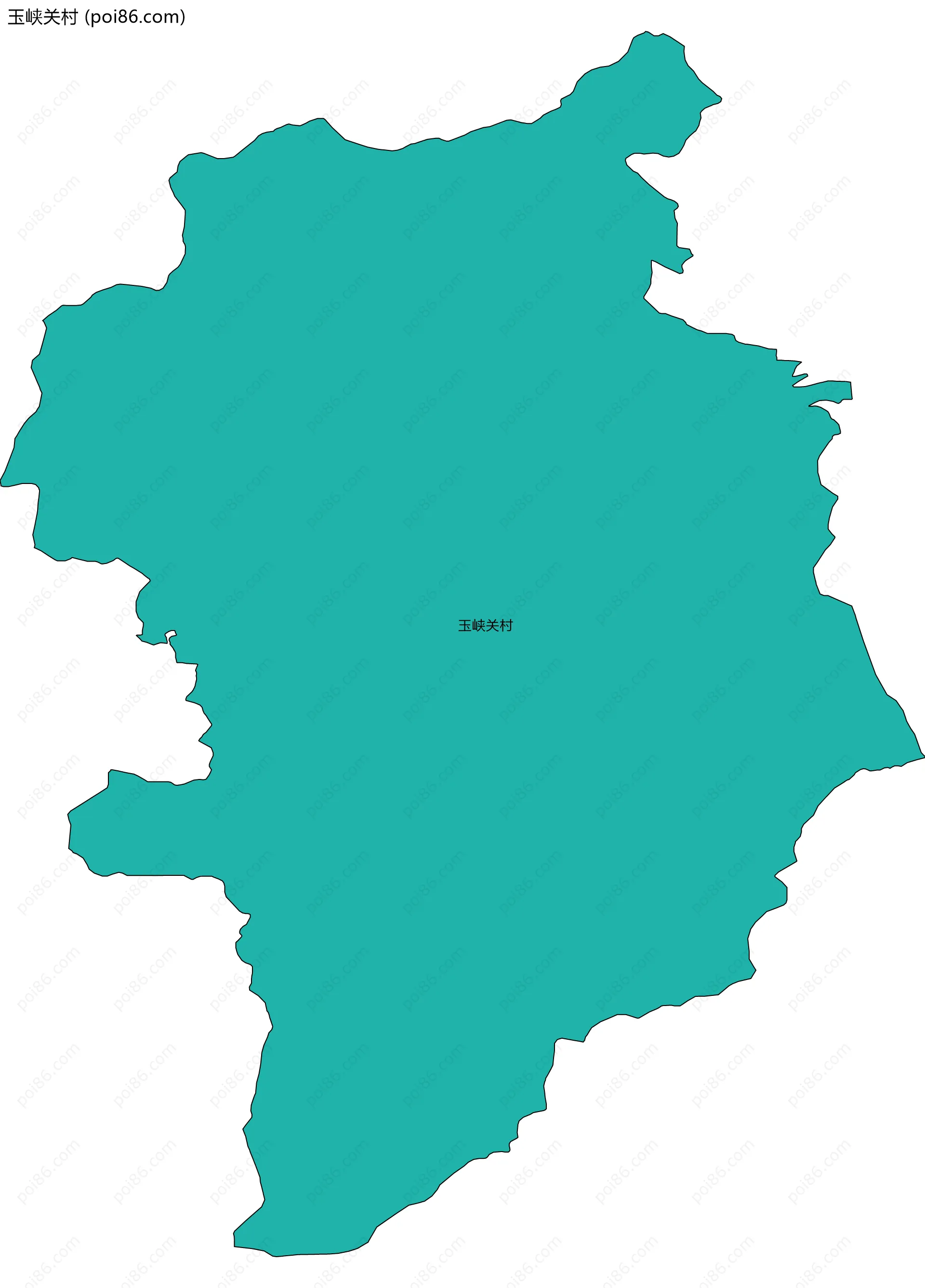 玉峡关村边界地图