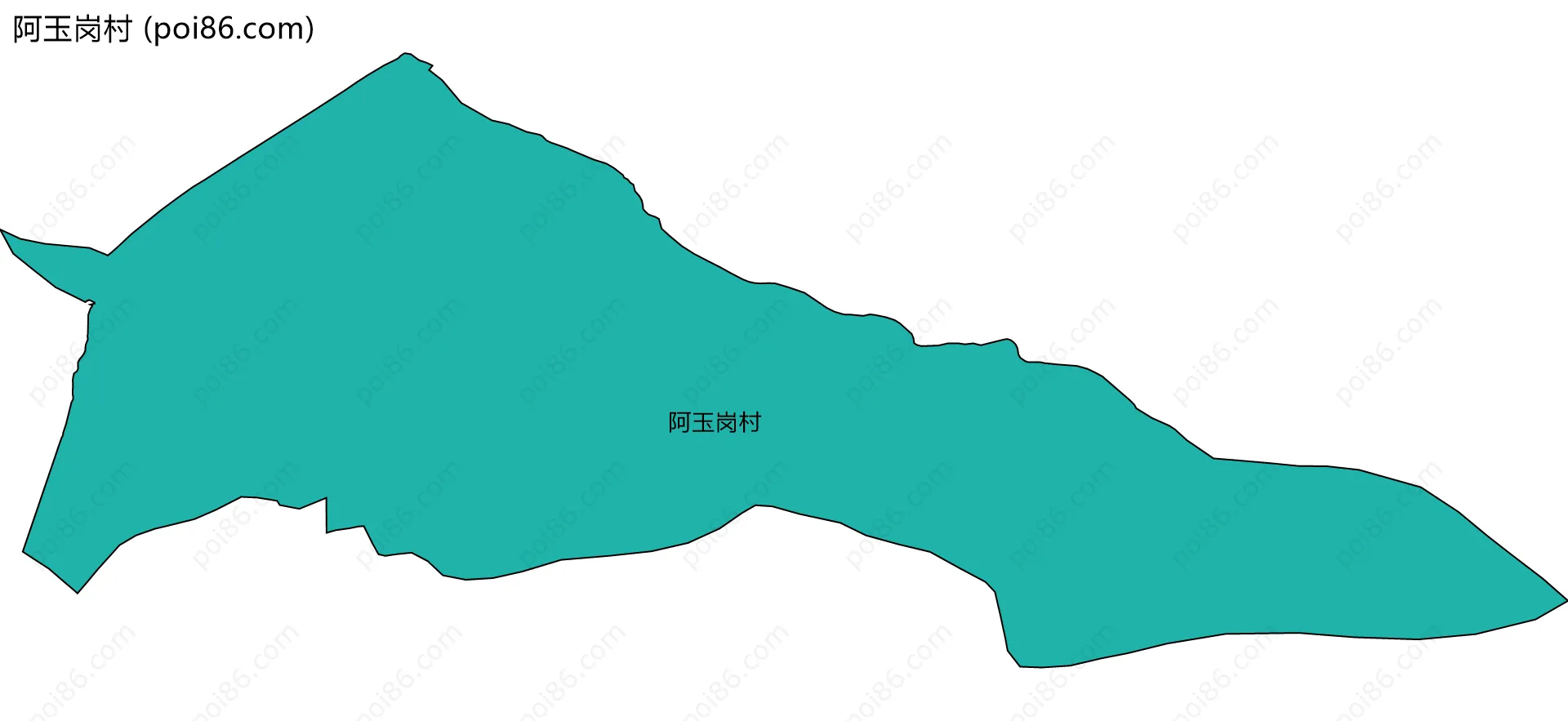 阿玉岗村边界地图