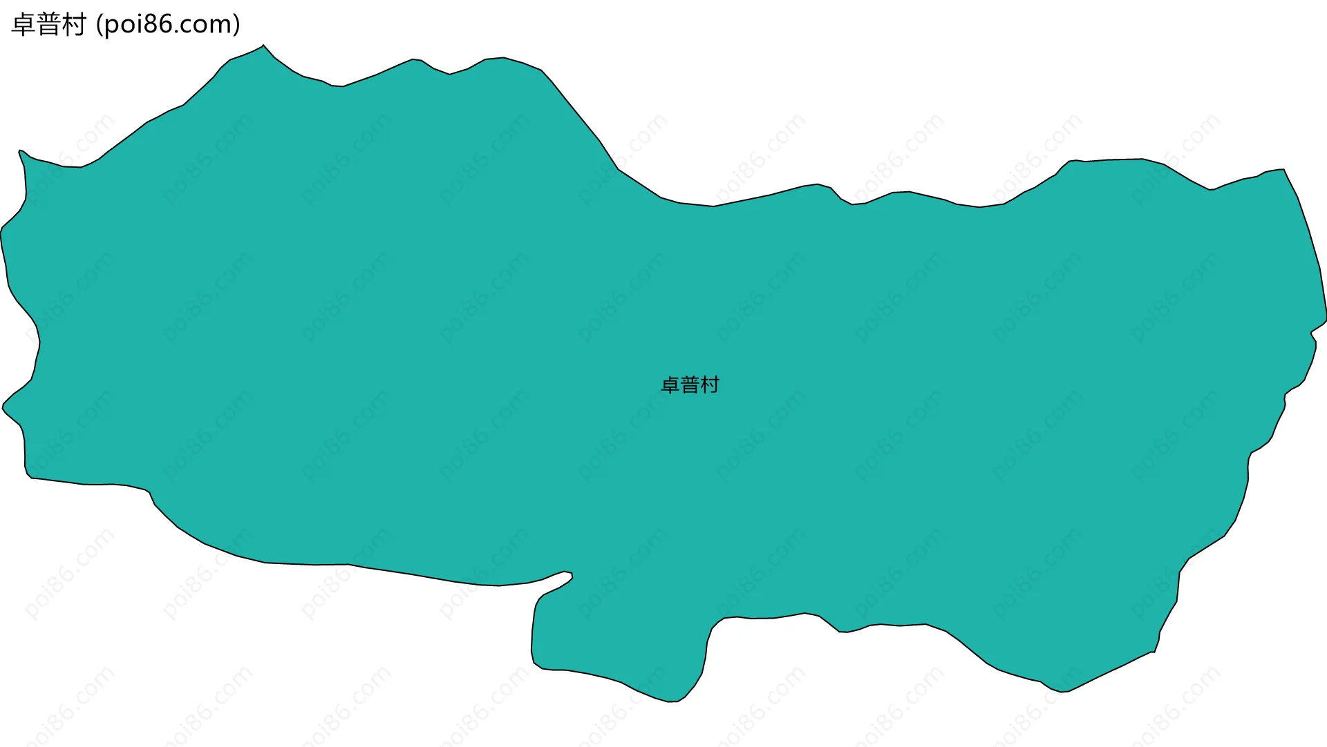 卓普村边界地图