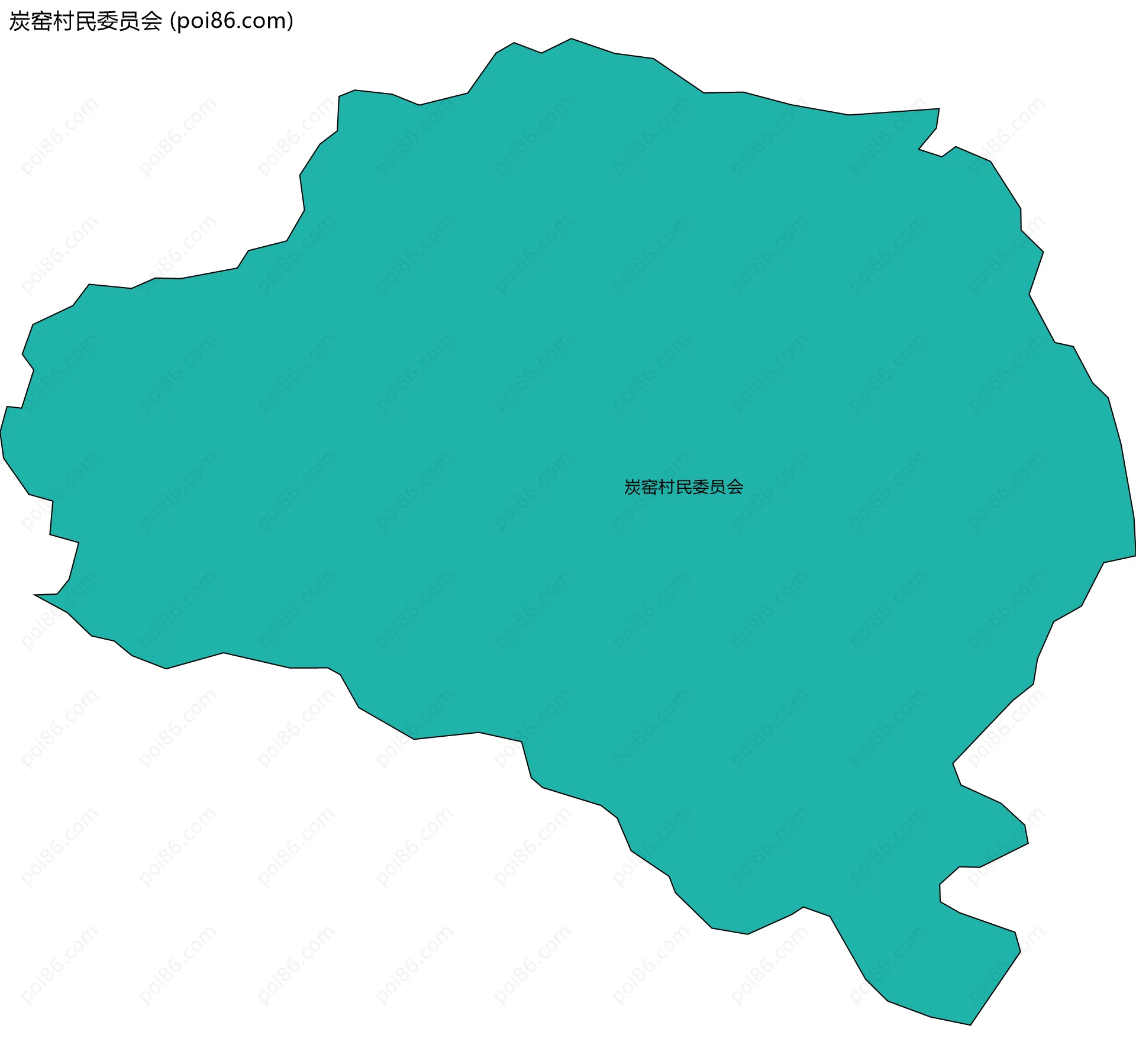 炭窑村民委员会边界地图