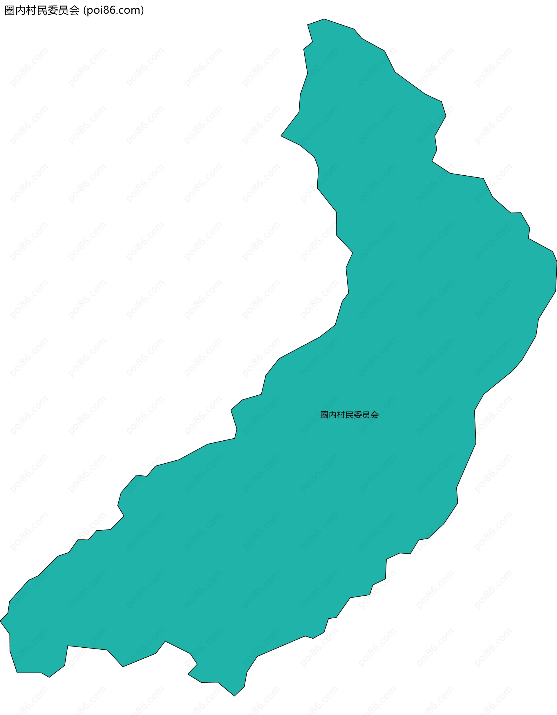 圈内村民委员会边界地图