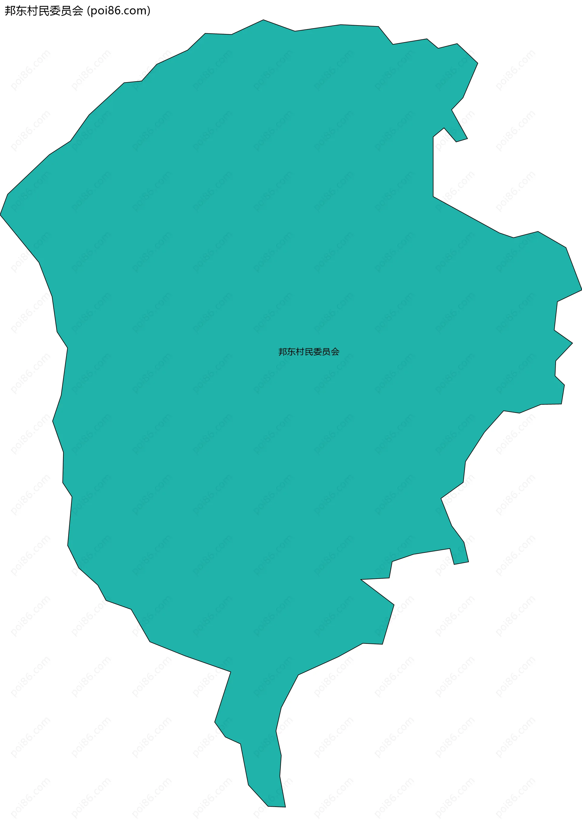 邦东村民委员会边界地图