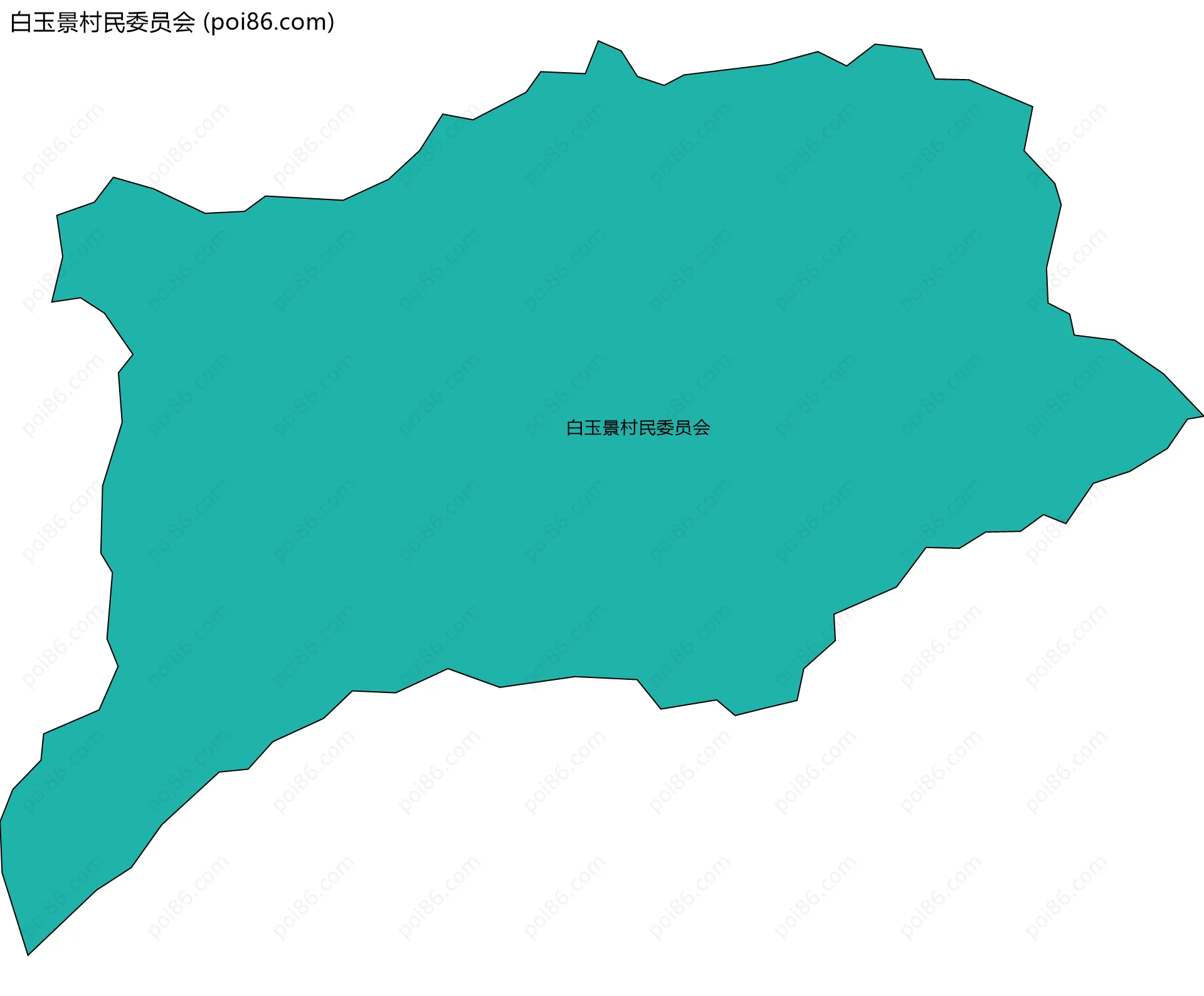 白玉景村民委员会边界地图
