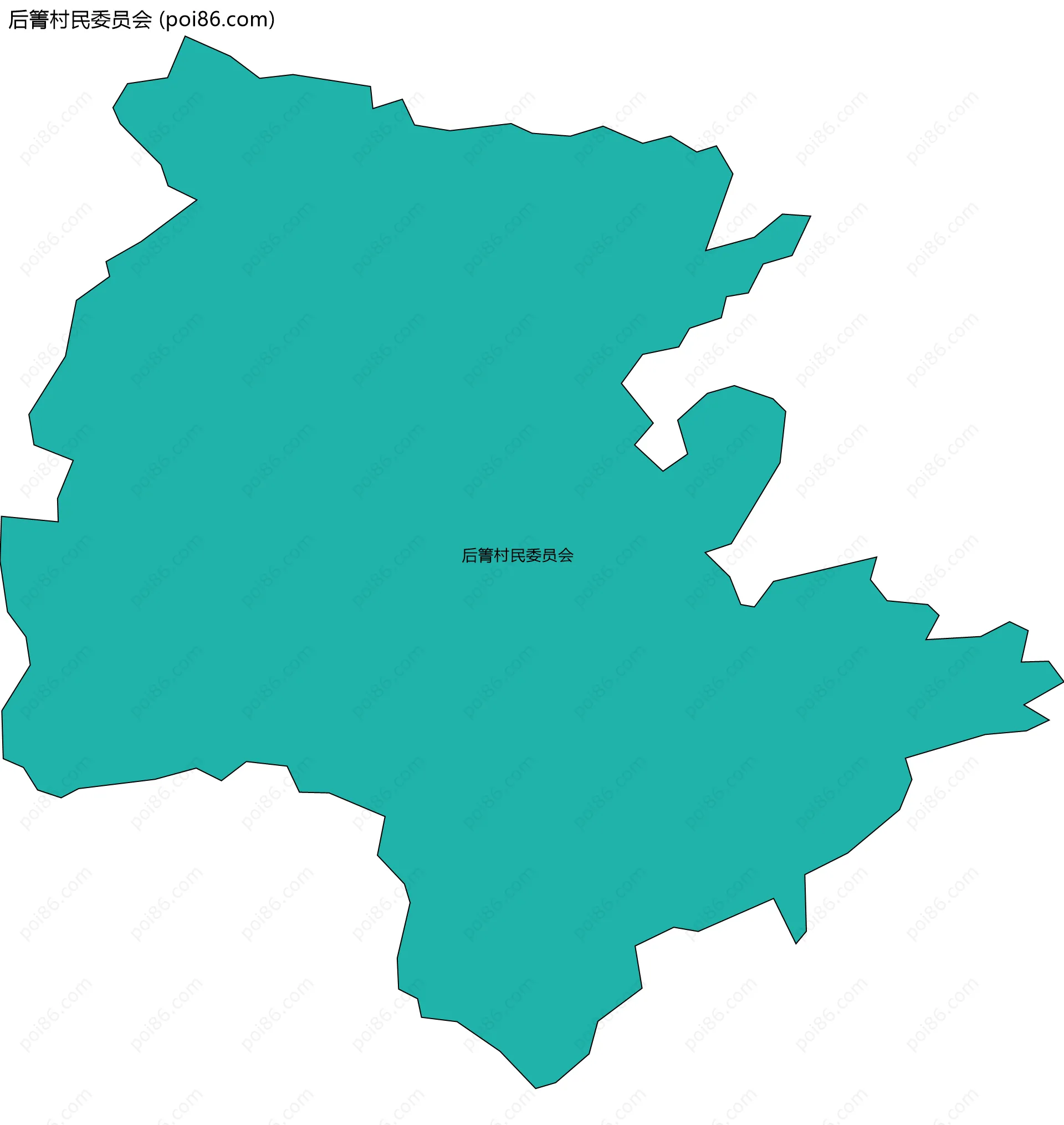 后箐村民委员会边界地图