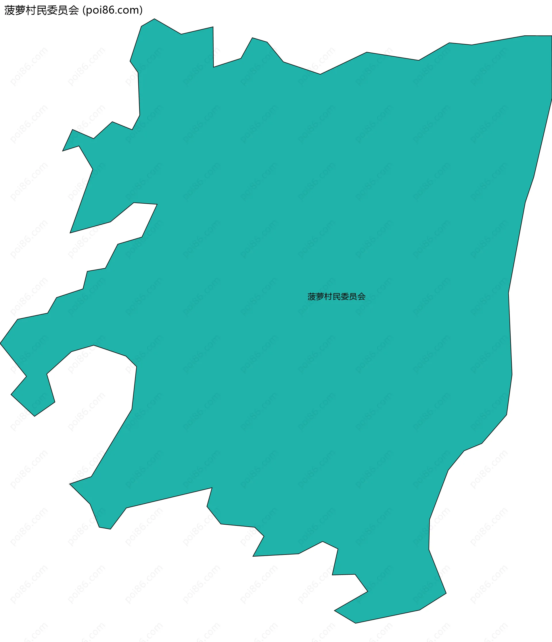 菠萝村民委员会边界地图