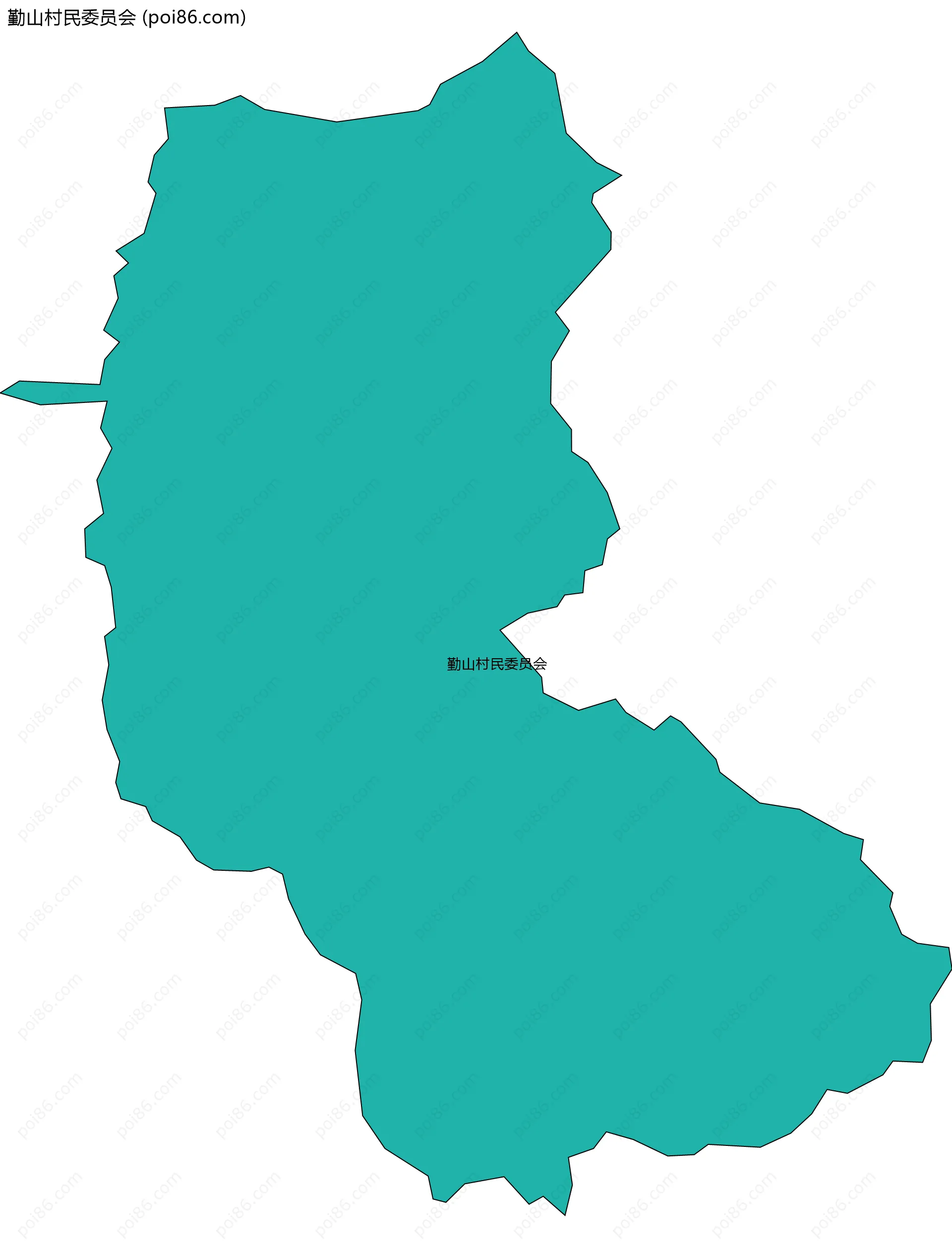 勤山村民委员会边界地图