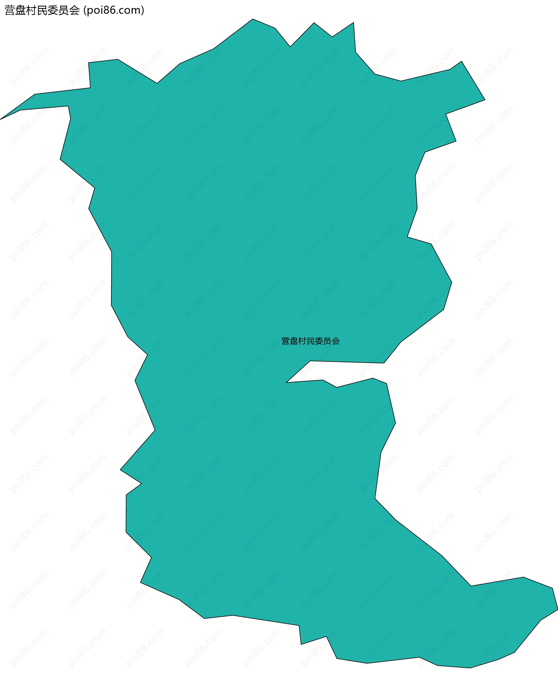 营盘村民委员会边界地图