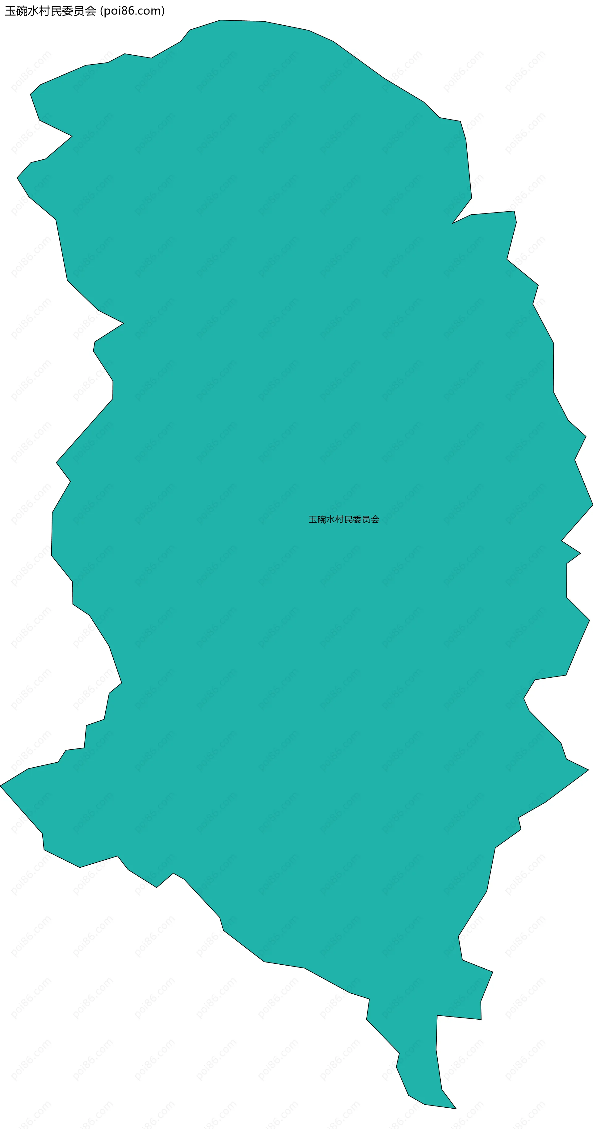 玉碗水村民委员会边界地图