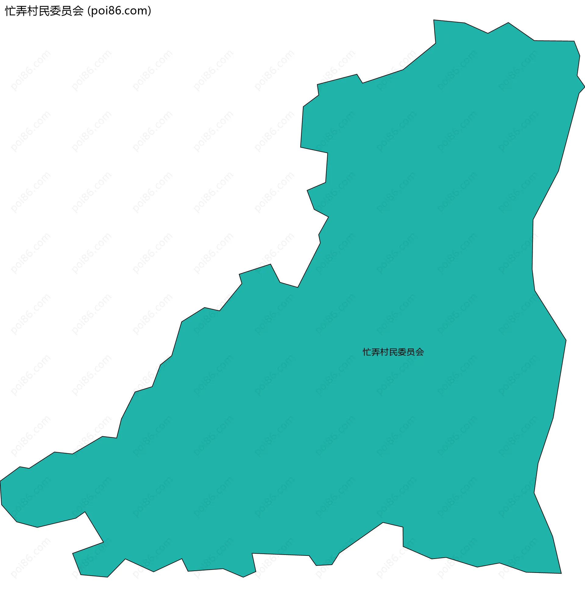 忙弄村民委员会边界地图