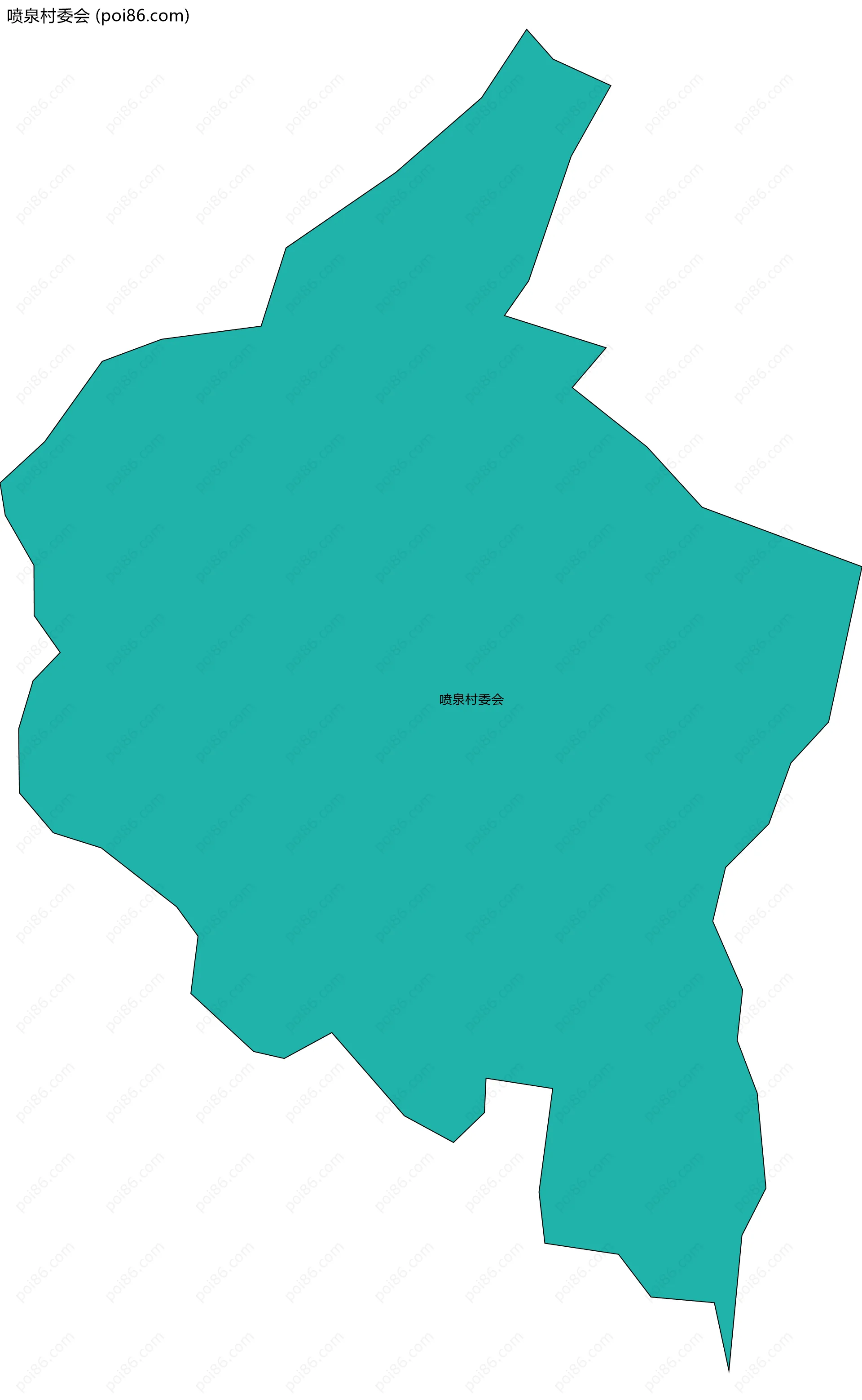 喷泉村委会边界地图