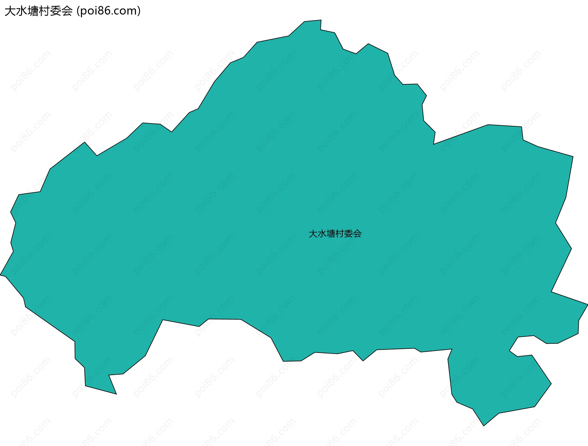 大水塘村委会边界地图