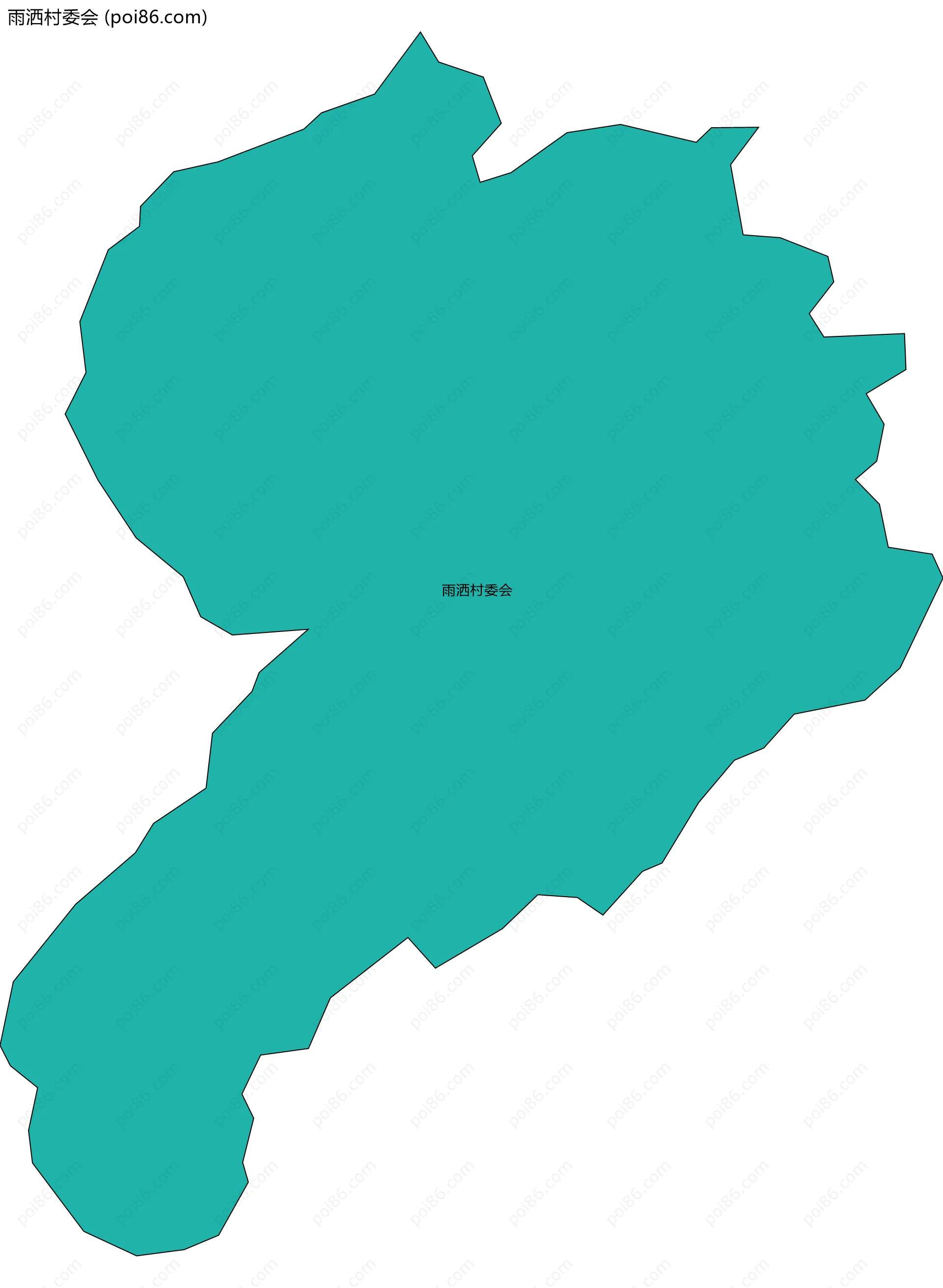 雨洒村委会边界地图