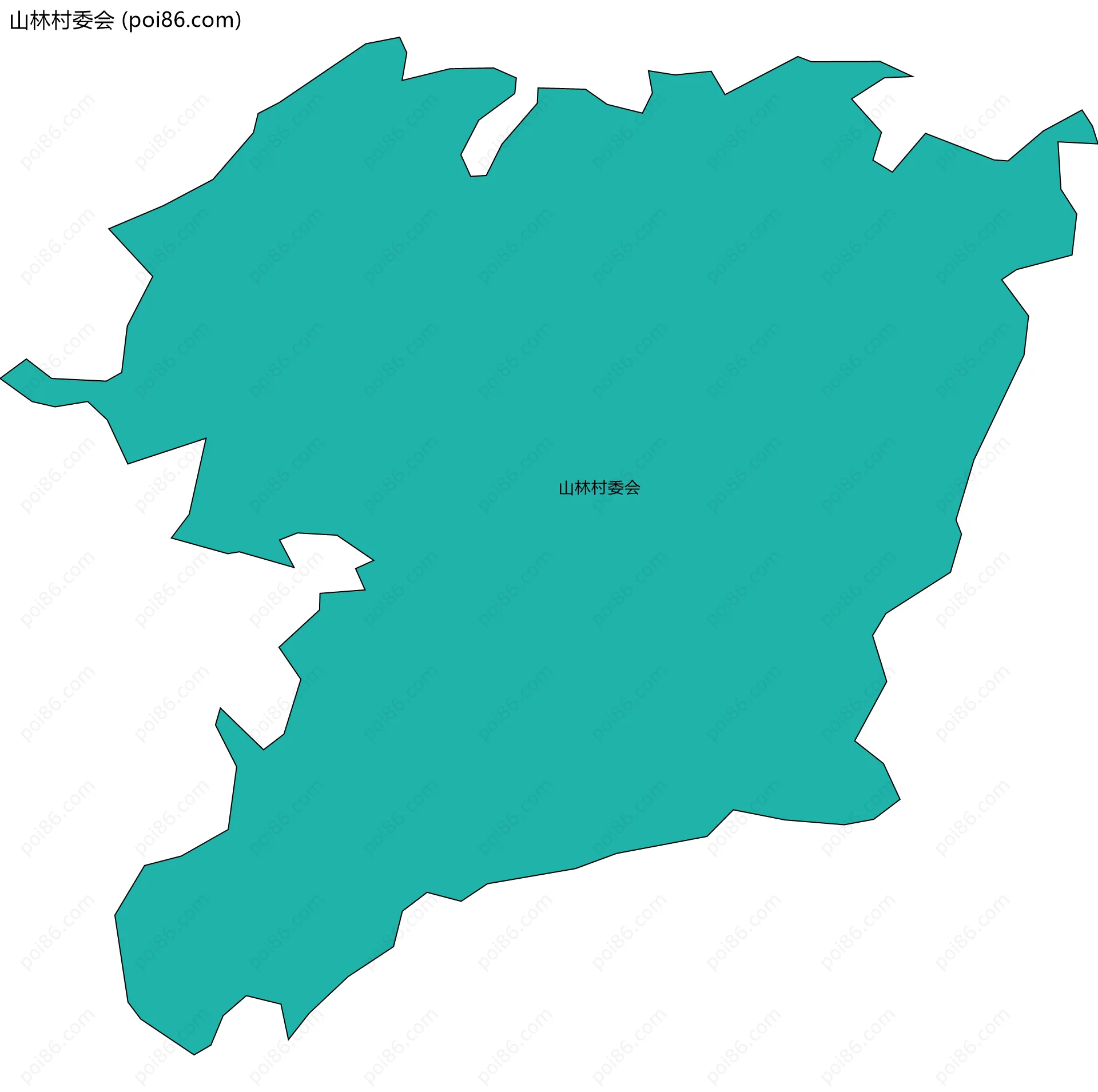 山林村委会边界地图