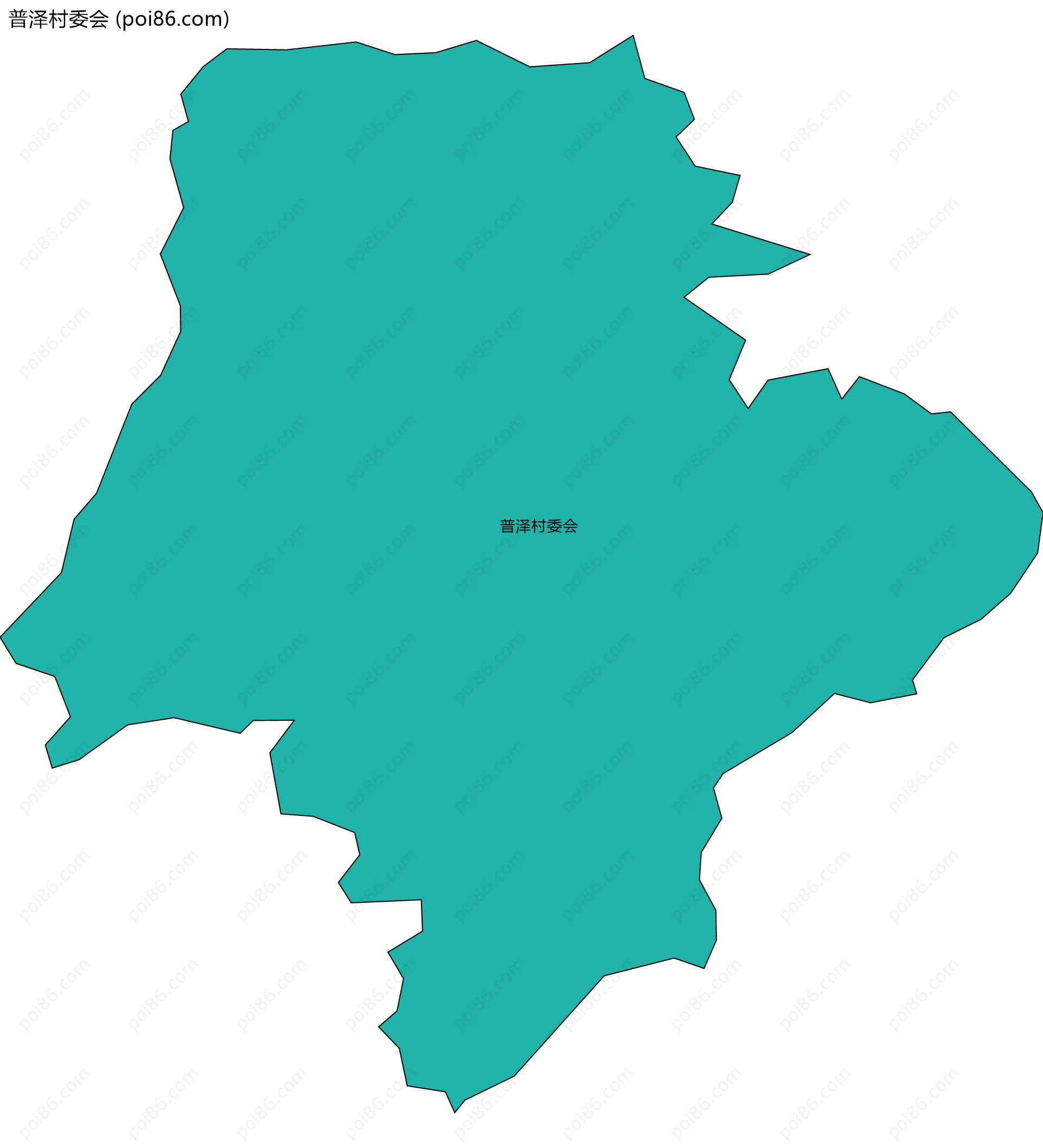 普泽村委会边界地图