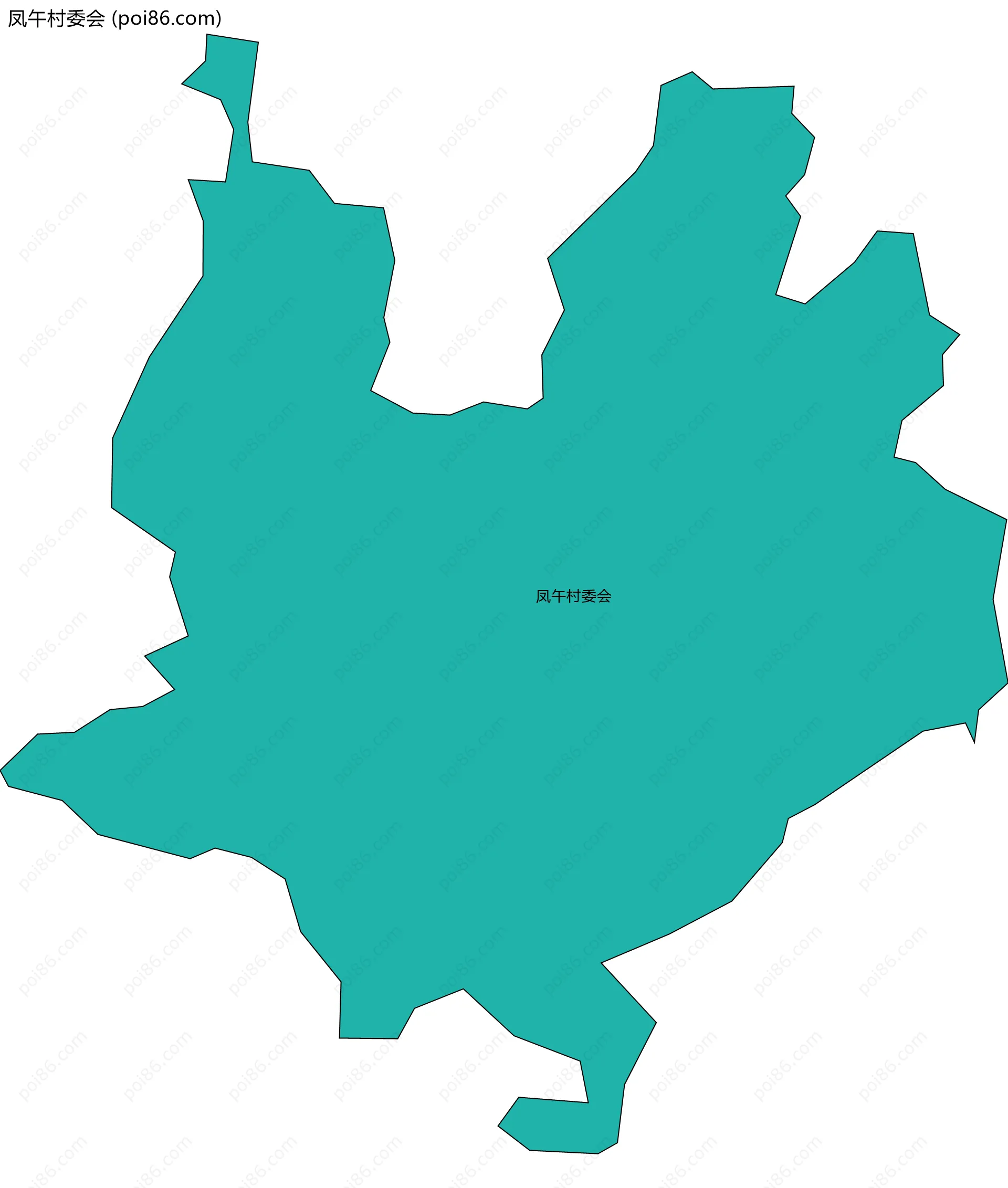 凤午村委会边界地图