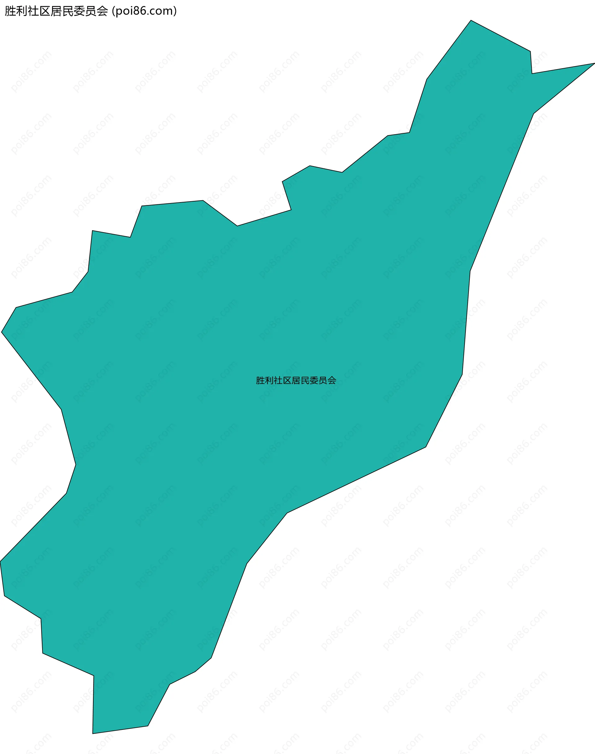 胜利社区居民委员会边界地图