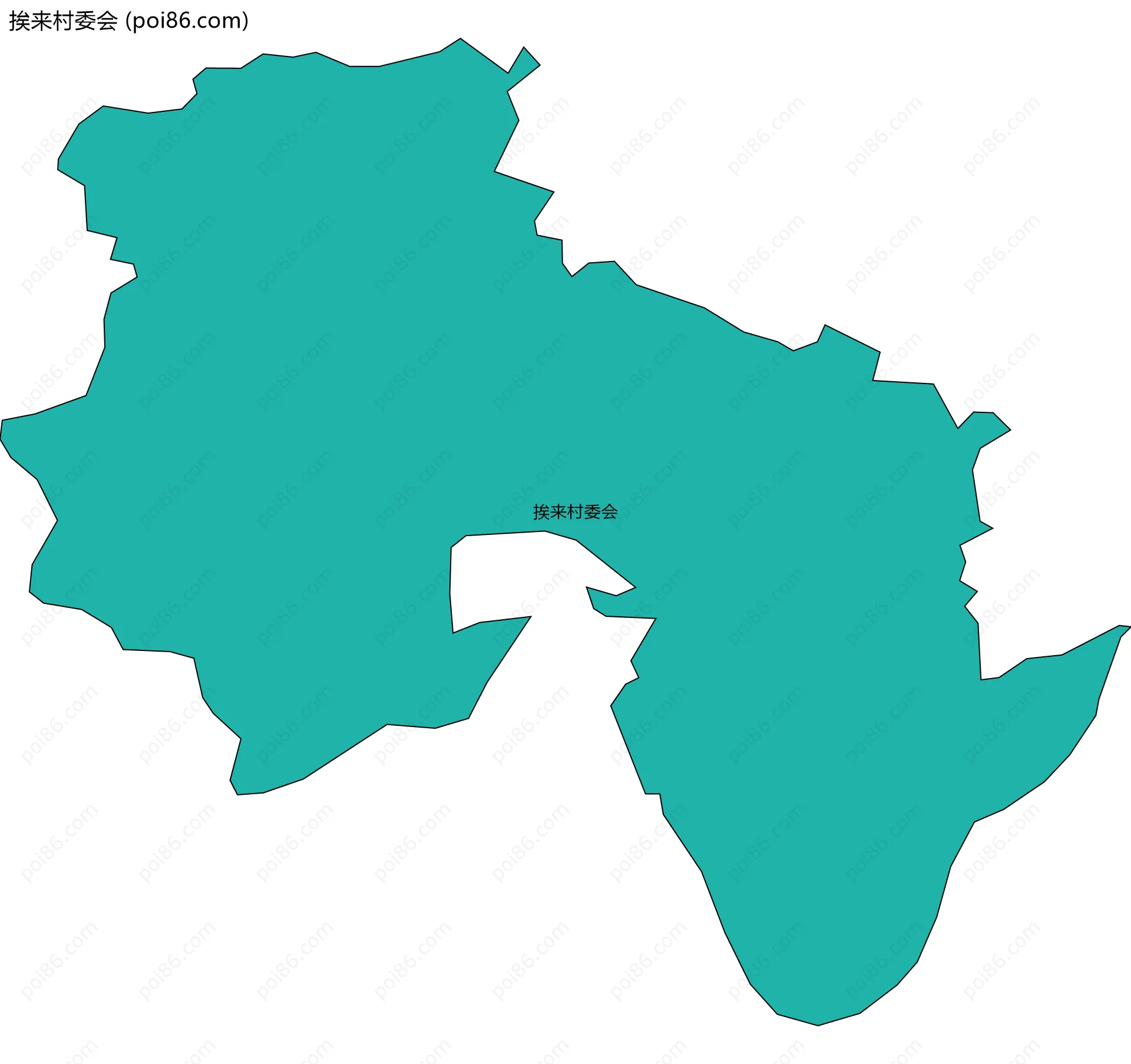 挨来村委会边界地图