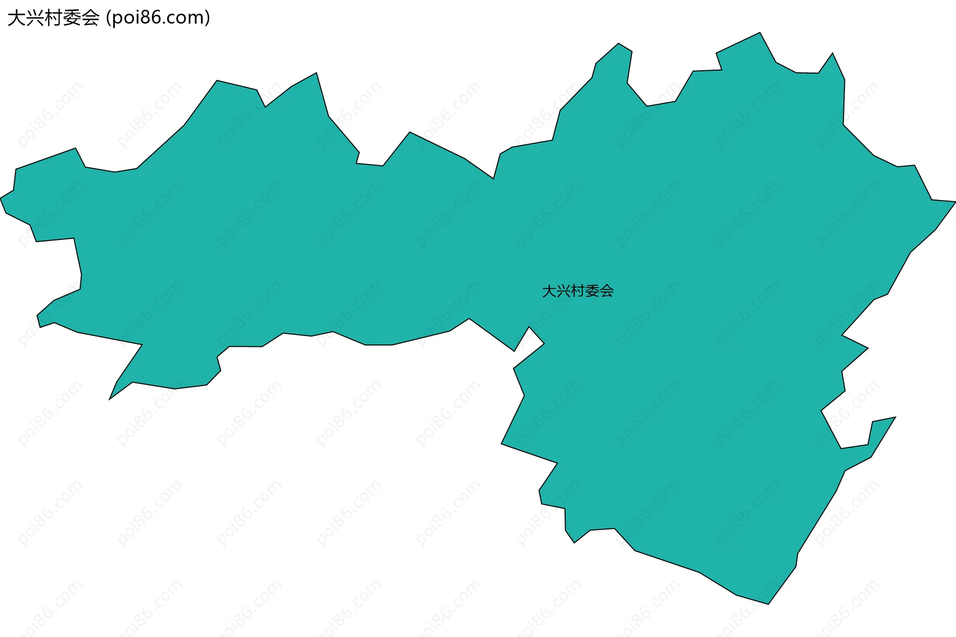 大兴村委会边界地图