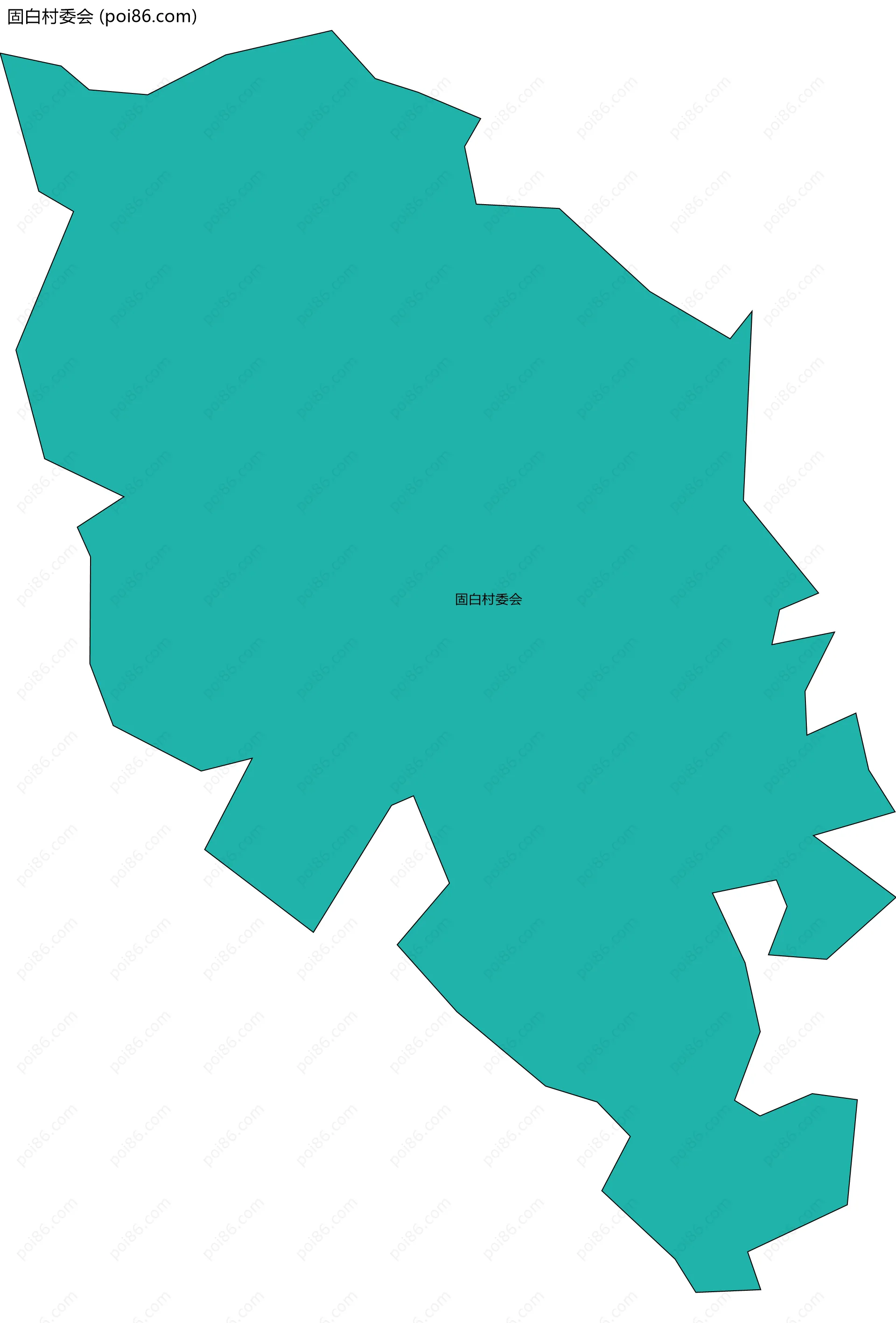 固白村委会边界地图